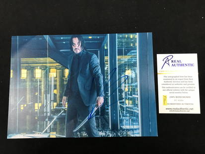 KEANU REEVES SIGNED JOHN WICK 8 X 10 (RA COA): KEANU REEVES SIGNED JOHN WICK 8 X 10 (RA COA)