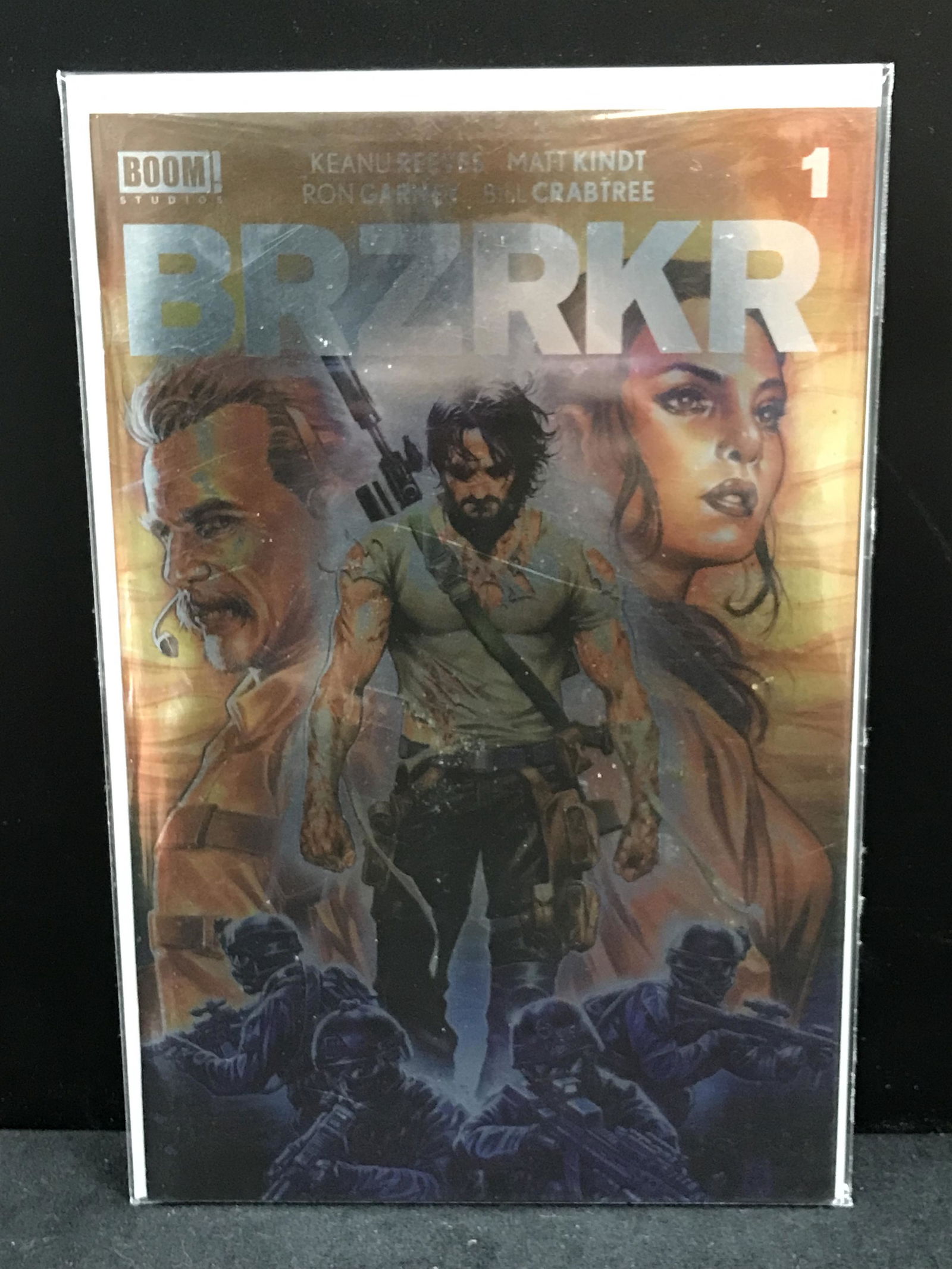 BOOM COMICS KEANU REEVES BRZRKR NO.1 FOIL COVER VARIANT (1 of 1)