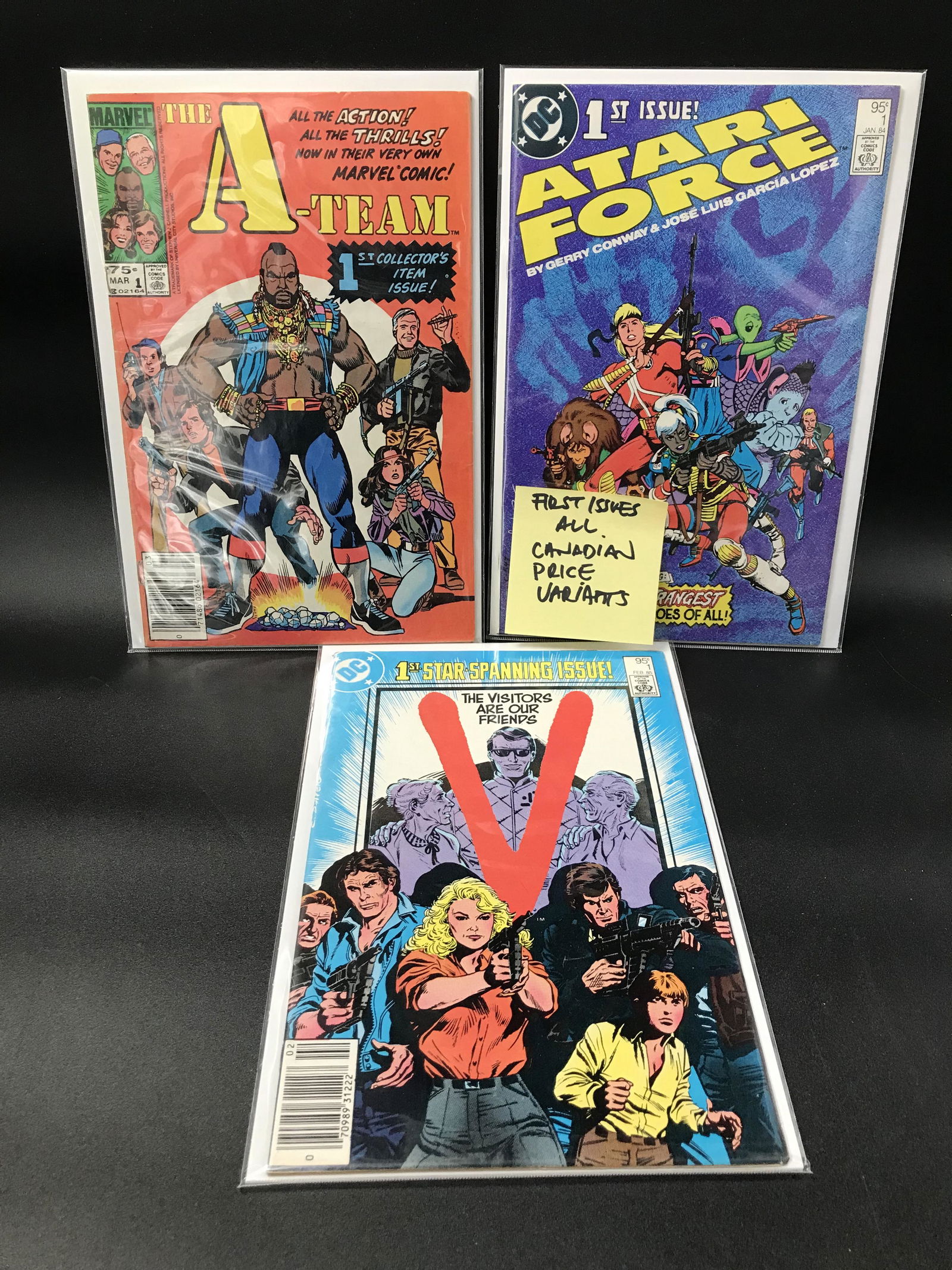 LOT OF 3 #1 DC COMICS A-TEAM , ATARI FORCE AND V (1 of 1)