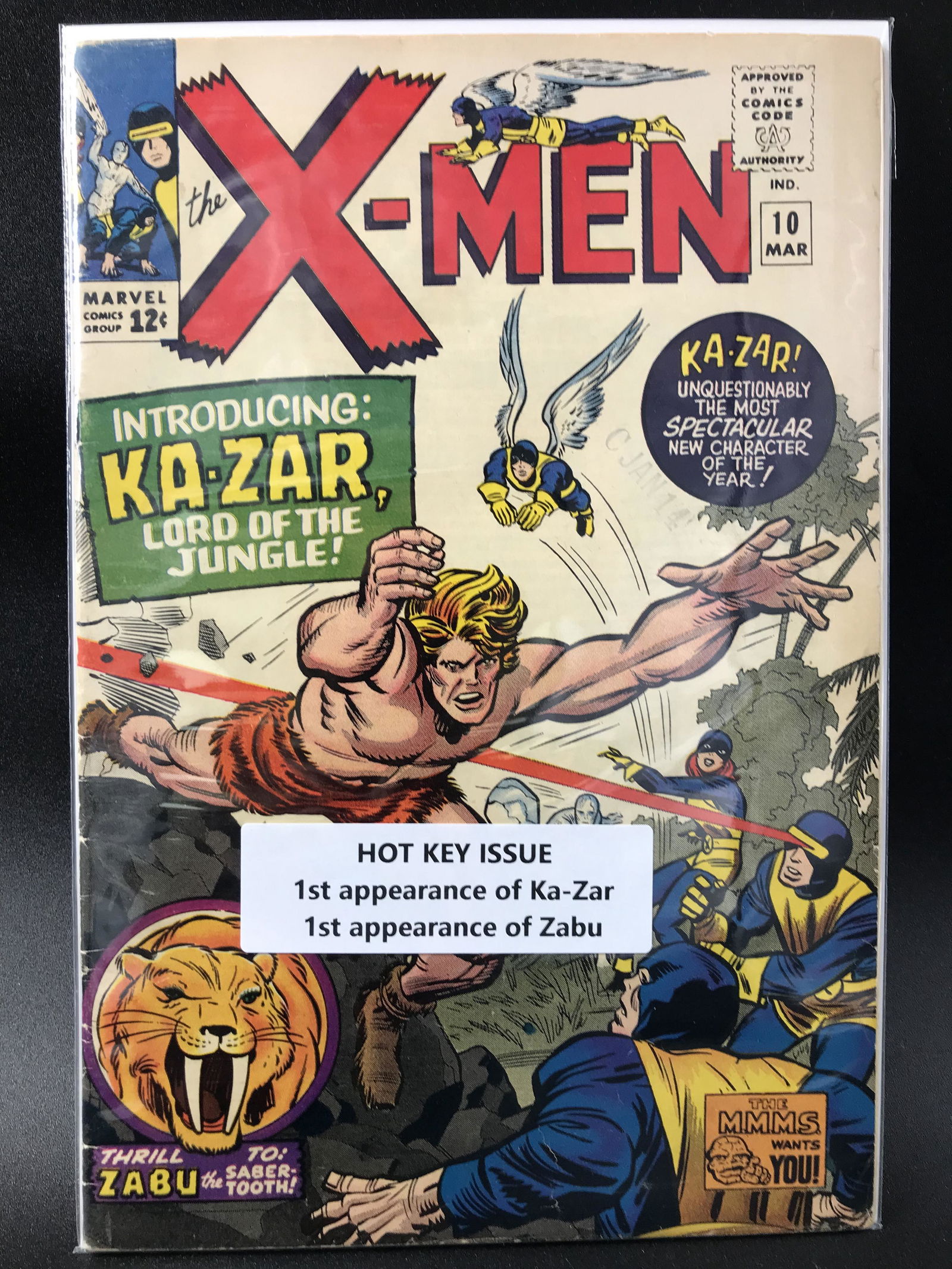 X-MEN #10 KEY ISSUE 1ST APP OF KA-ZAR  (MARVEL COMICS) (1 of 1)