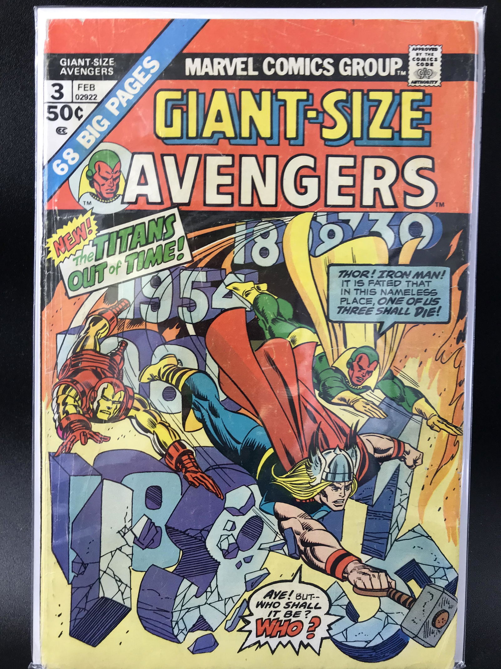 MARVEL COMCIS GIANT SIZE AVENGERS NO.3 (1 of 1)