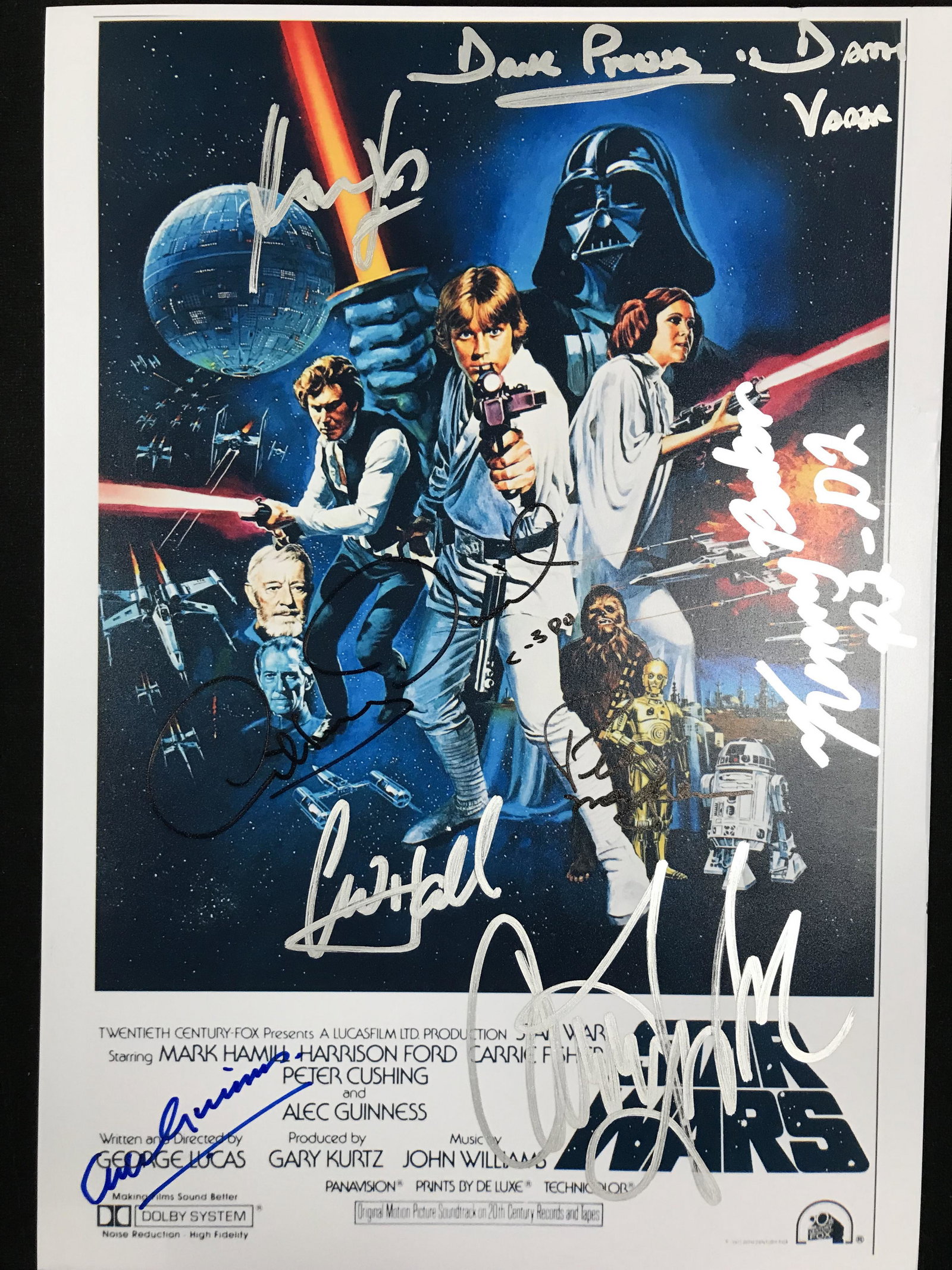 STAR WARS CAST SIGNED 8 X 10 (FISHER, HAMILL FORD...) RA COA: STAR WARS CAST SIGNED 8 X 10 (FISHER, HAMILL FORD...) RA COA