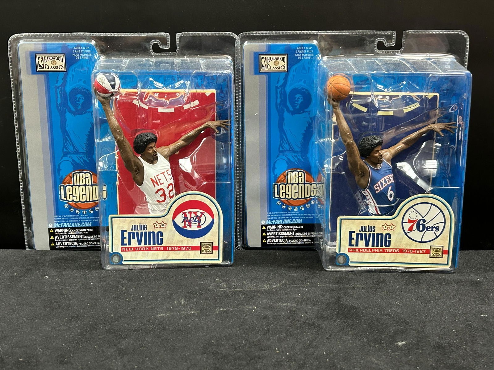 LOT OF 2 NBA MCFARLANE FIGURES SEALED JULIUS ERVINE (1 of 1)