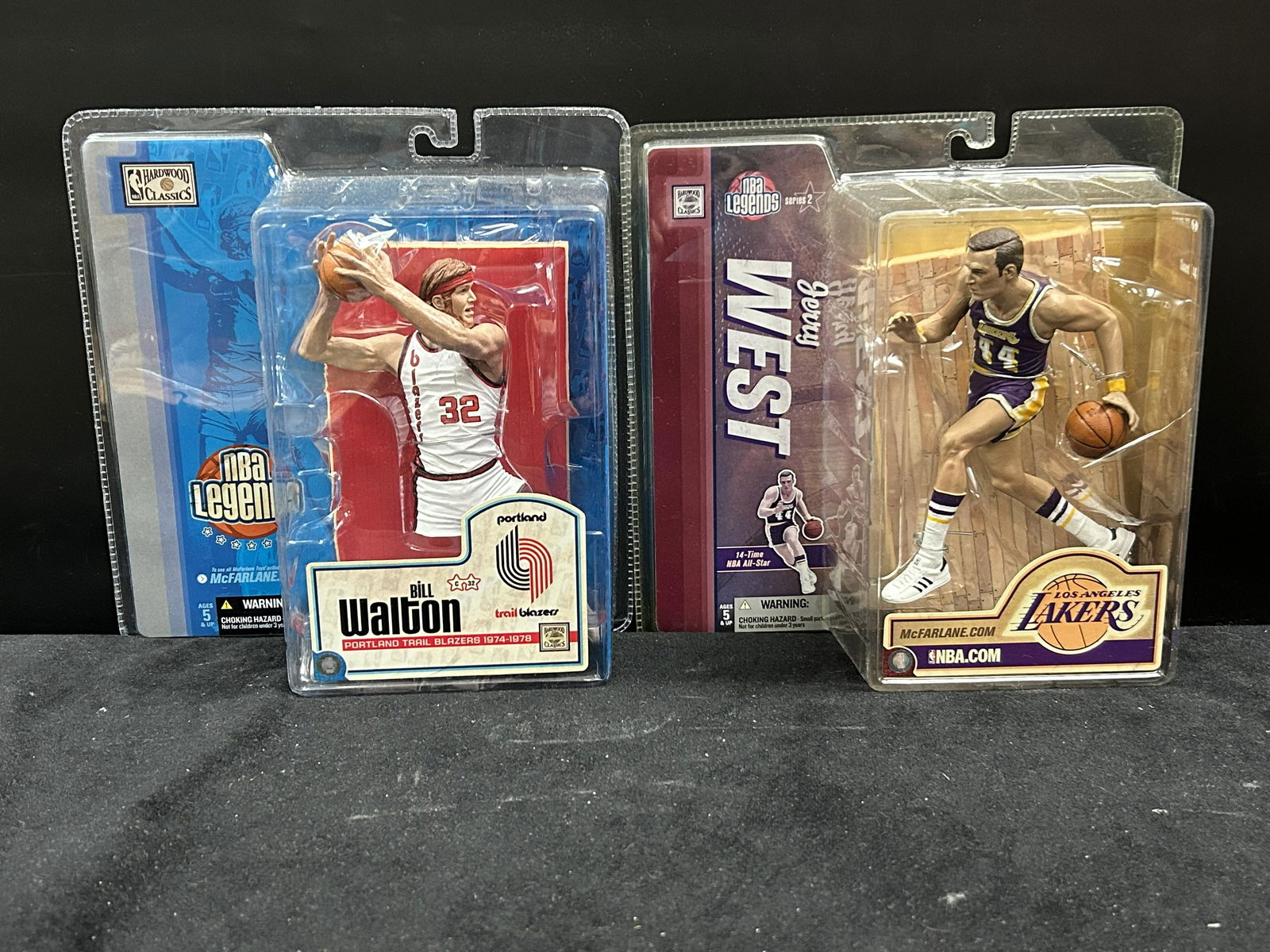 LOT OF 2 NBA MCFARLANE FIGURES SEALED BILL WALTON AND JERRY WEST (1 of 1)