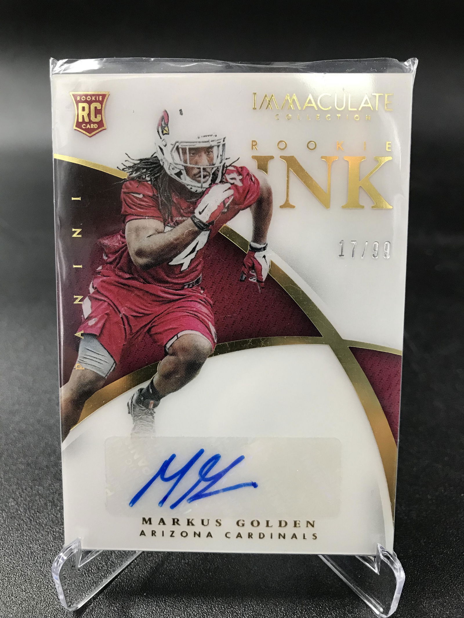 PANINI IMMACULATE ROOKIE INK #RI-MG MARKUS GOLDEN ROOKIE CARD NUMBERED 17/99 (1 of 2)