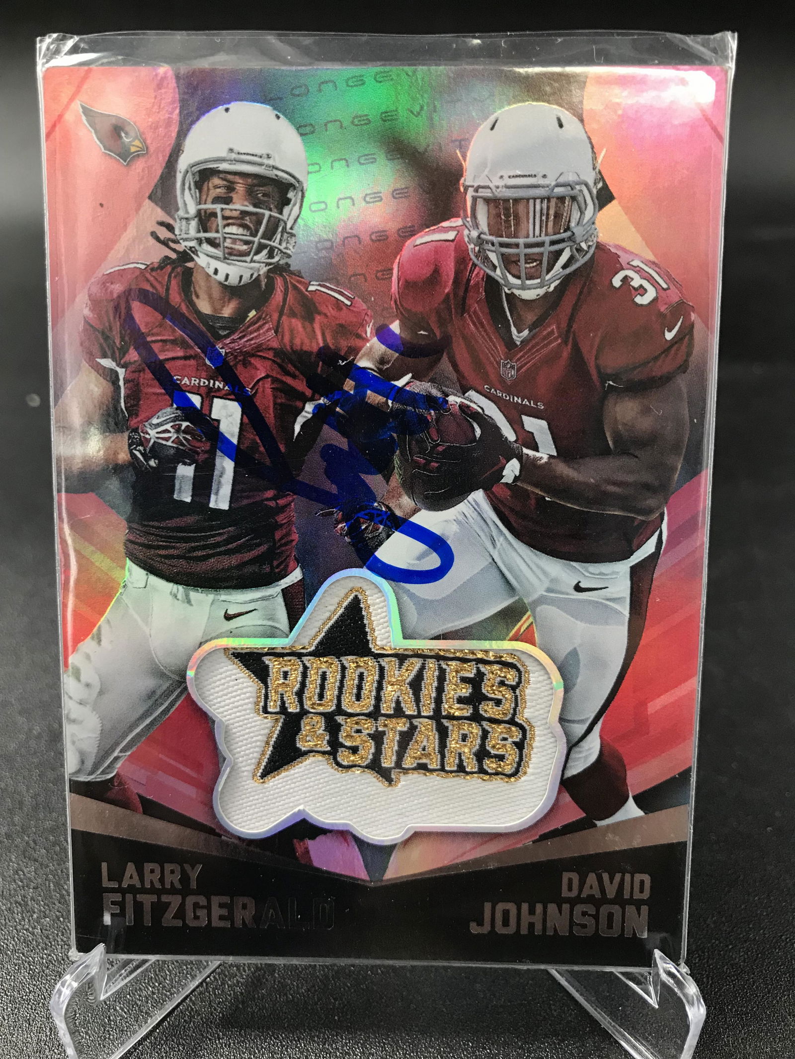 AUTOGRAPHED PANINI ROOKIE STARS #EP17 LARRY FITZGERALD AND DAVID JOHNSON: AUTOGRAPHED PANINI ROOKIE STARS #EP17 LARRY FITZGERALD AND DAVID JOHNSON