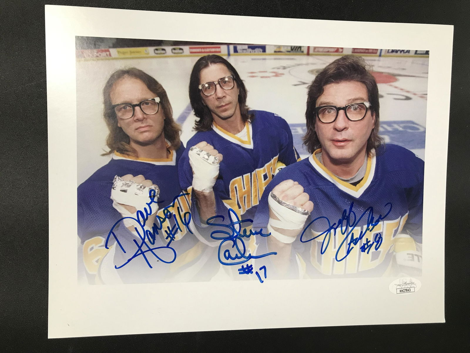 SLAP SHOT THE HANSON BROTHER SIGNED 8X10 (JSA COA) (1 of 1)