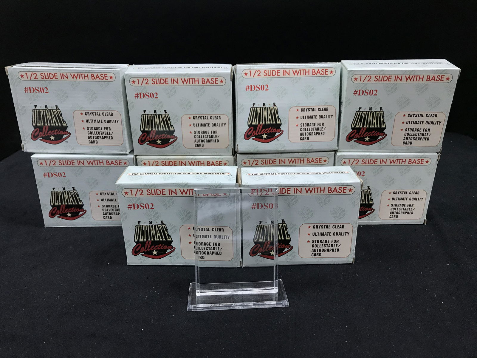 LOT OF 10 ACRYLIC SPORTS CARD DISPLAY CASES (1 of 1)