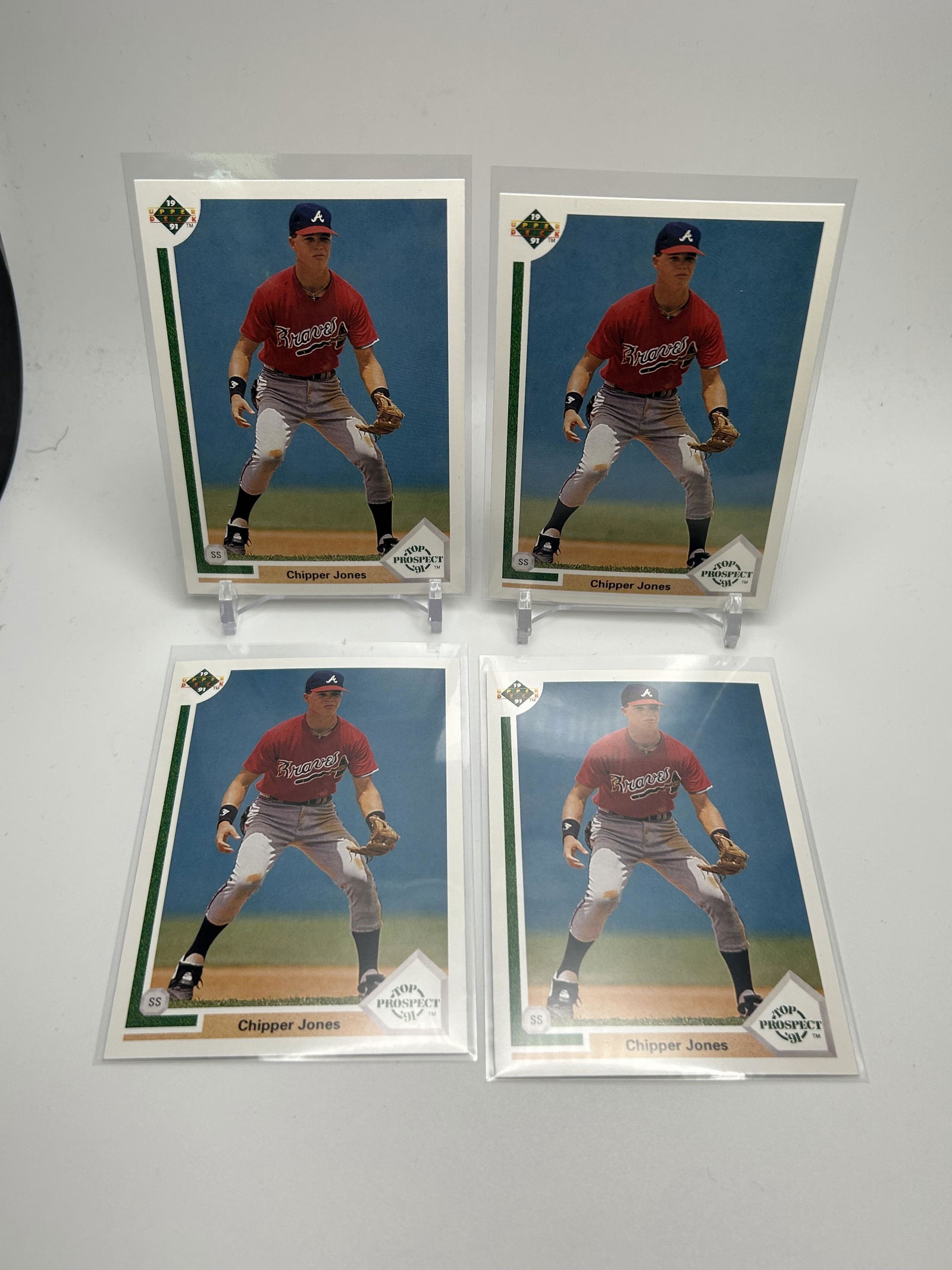 CHIPPER JONES (HOF) ROOKIE CARD LOT X4 (1 of 1)