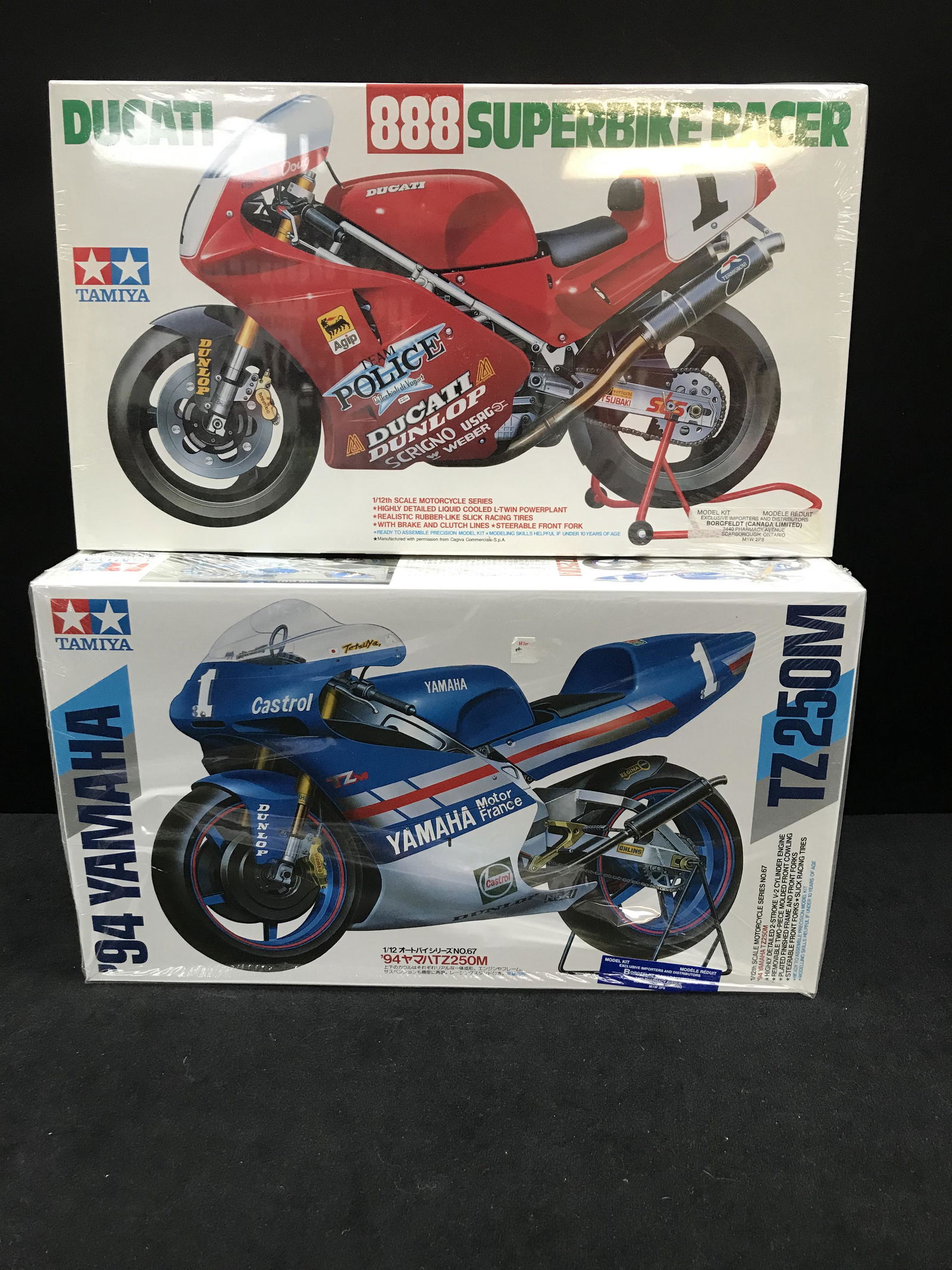 TWO SEALED TAMIYA MOTORCYCLE MODEL KITS (1 of 1)