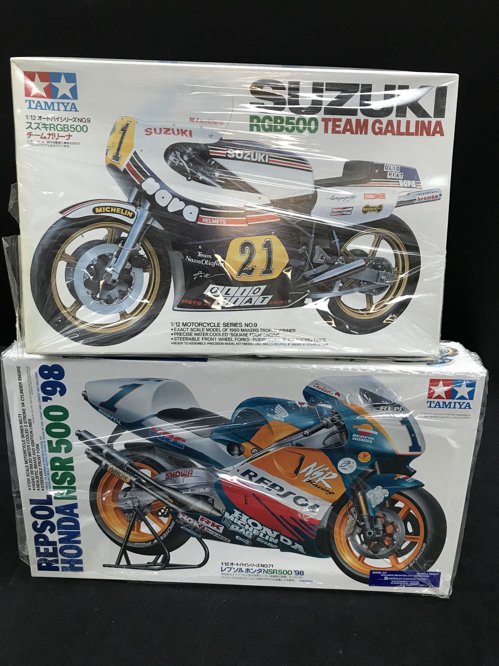 TWO SEALED TAMIYA MOTORCYCLE MODEL KITS (1 of 1)