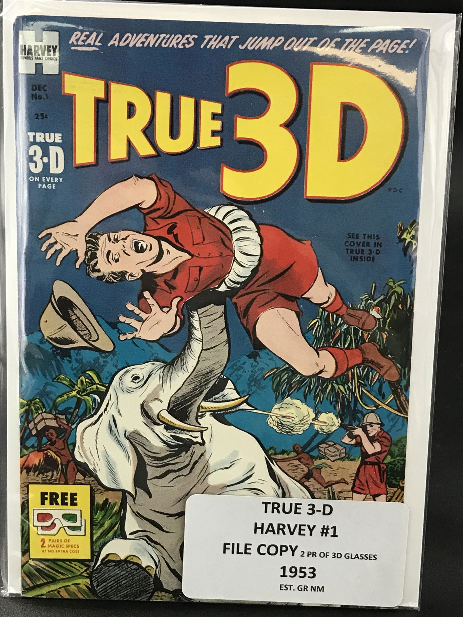 TRUE 3-D HARVEY FILE COPY 2 PR 3D GLASSES 1953: TRUE 3-D HARVEY FILE COPY 2 PR 3D GLASSES 1953
