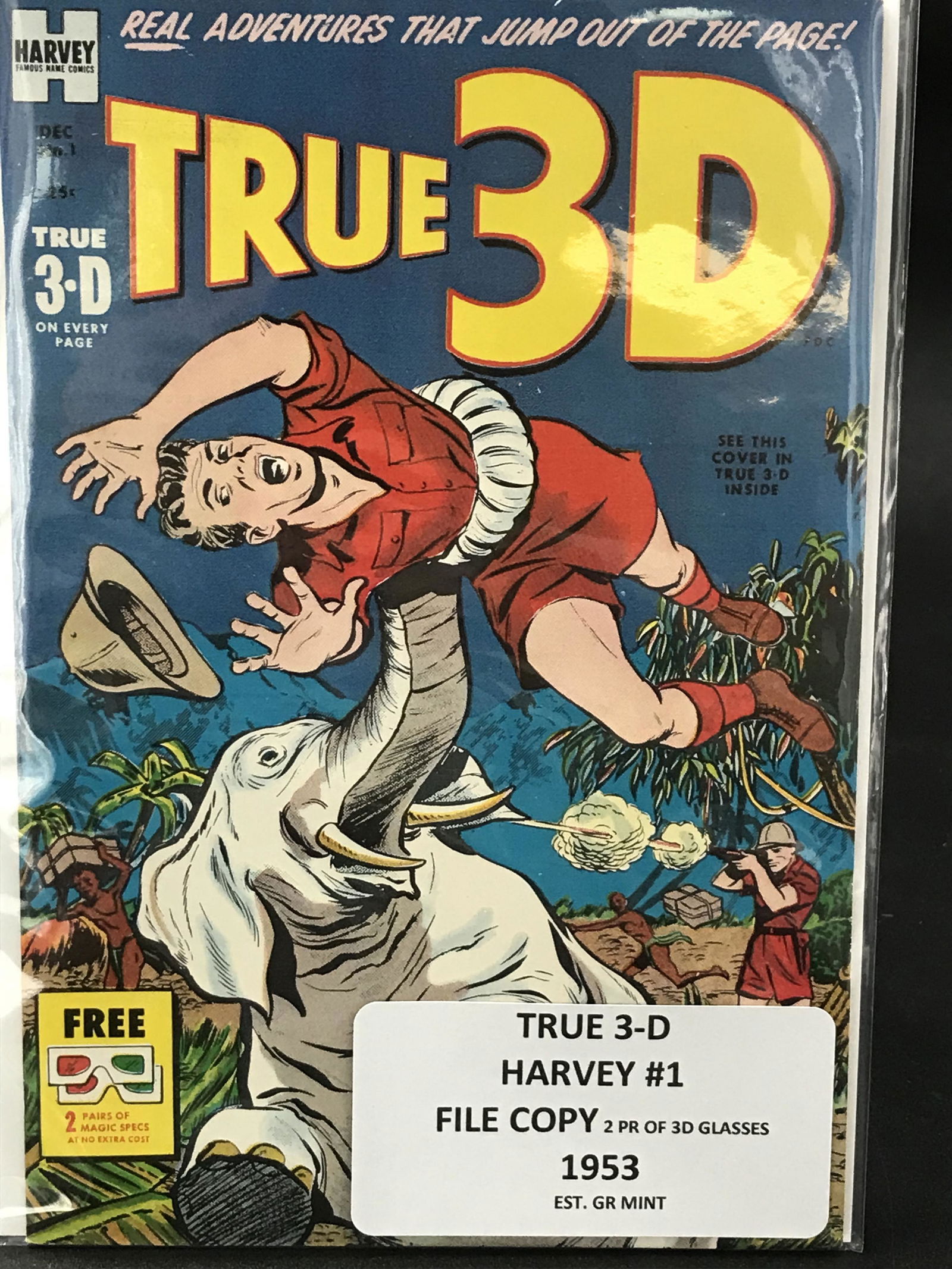 TRUE 3-D HARVEY FILE COPY 2 PR 3D GLASSES 1953: TRUE 3-D HARVEY FILE COPY 2 PR 3D GLASSES 1953