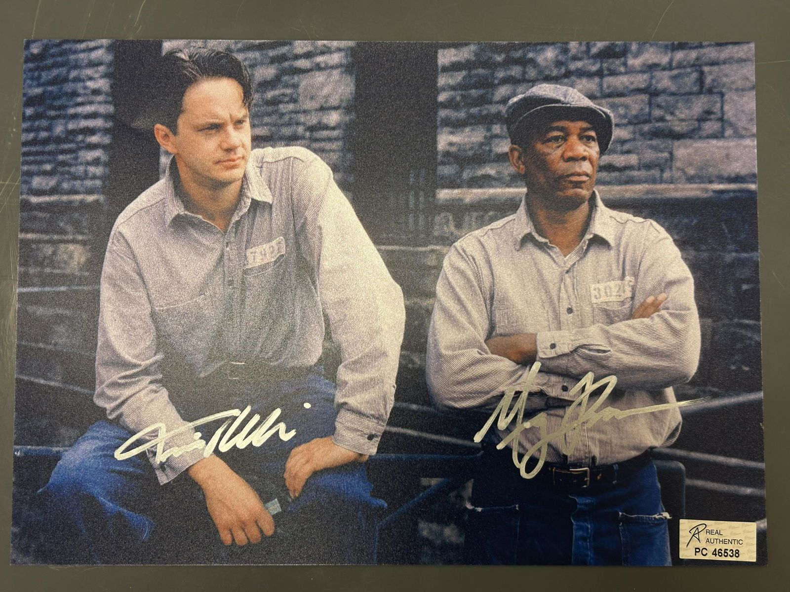 TIM ROBBINS/MORGAN FREEMAN SIGNED 8 X 10 (RA COA) (1 of 2)