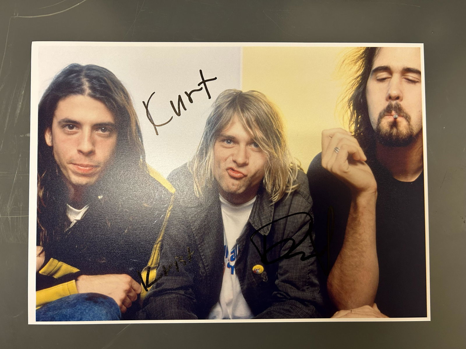 NIRVANA BAND SIGNED 8 X 10 (RA COA) (1 of 2)