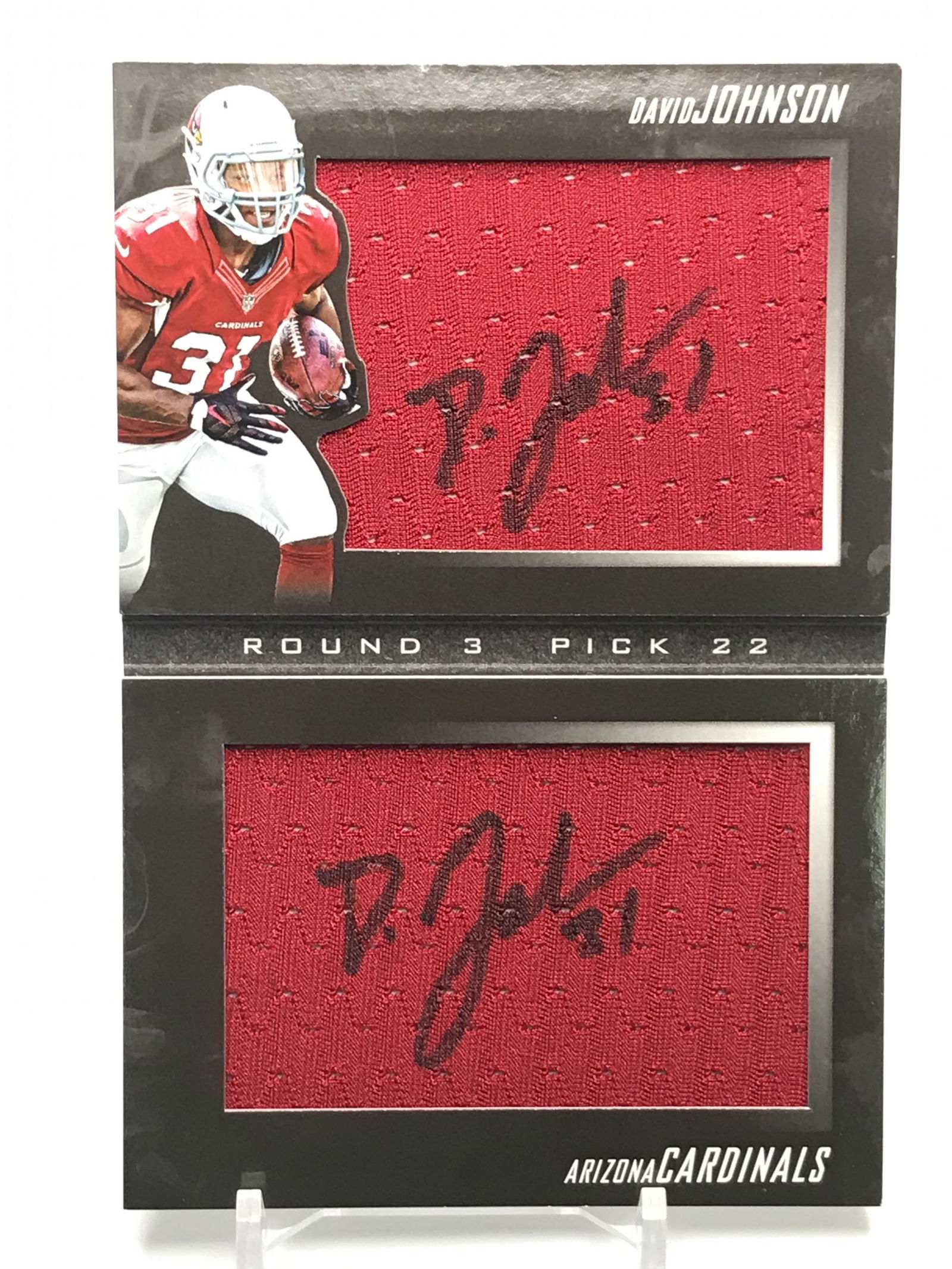PANINI # 66 SIGNED DAVID JOHNSON ROOKIE CARD PLAYBOOK NUMBERED 09/49: PANINI # 66 SIGNED DAVID JOHNSON ROOKIE CARD PLAYBOOK NUMBERED 09/49