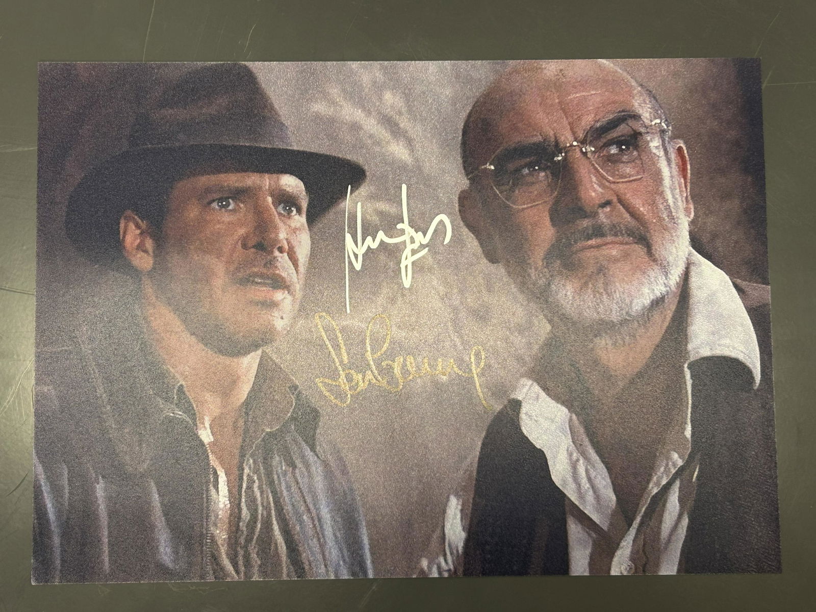 SEAN CONNERY AND HARRISON FORD SIGNED INDIANA JONES 8 X 10 (RA COA) (1 of 2)