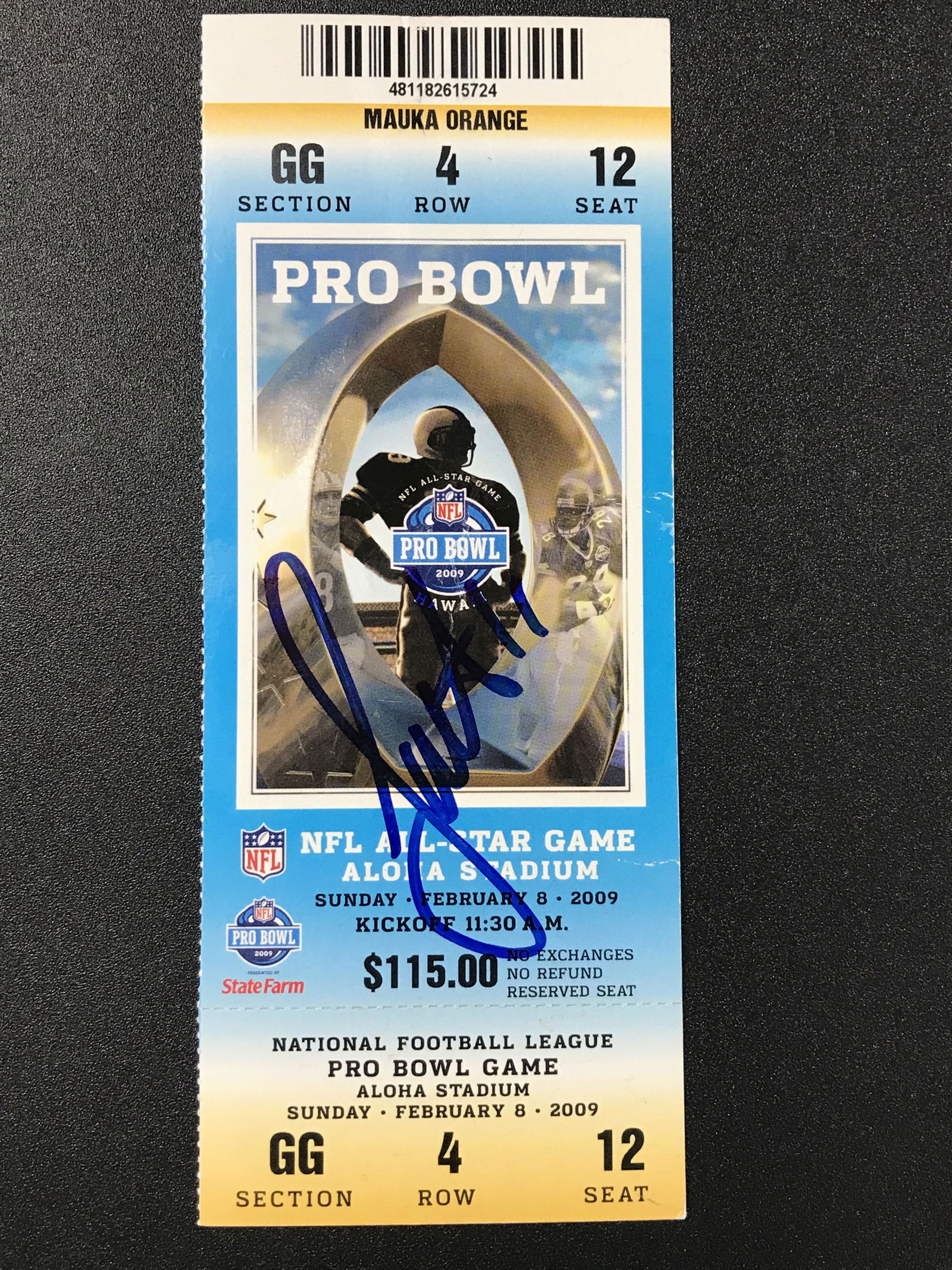 LARRY FITZGERALD SIGNED OFFICIAL PRO BOWL TICKET) (1 of 1)