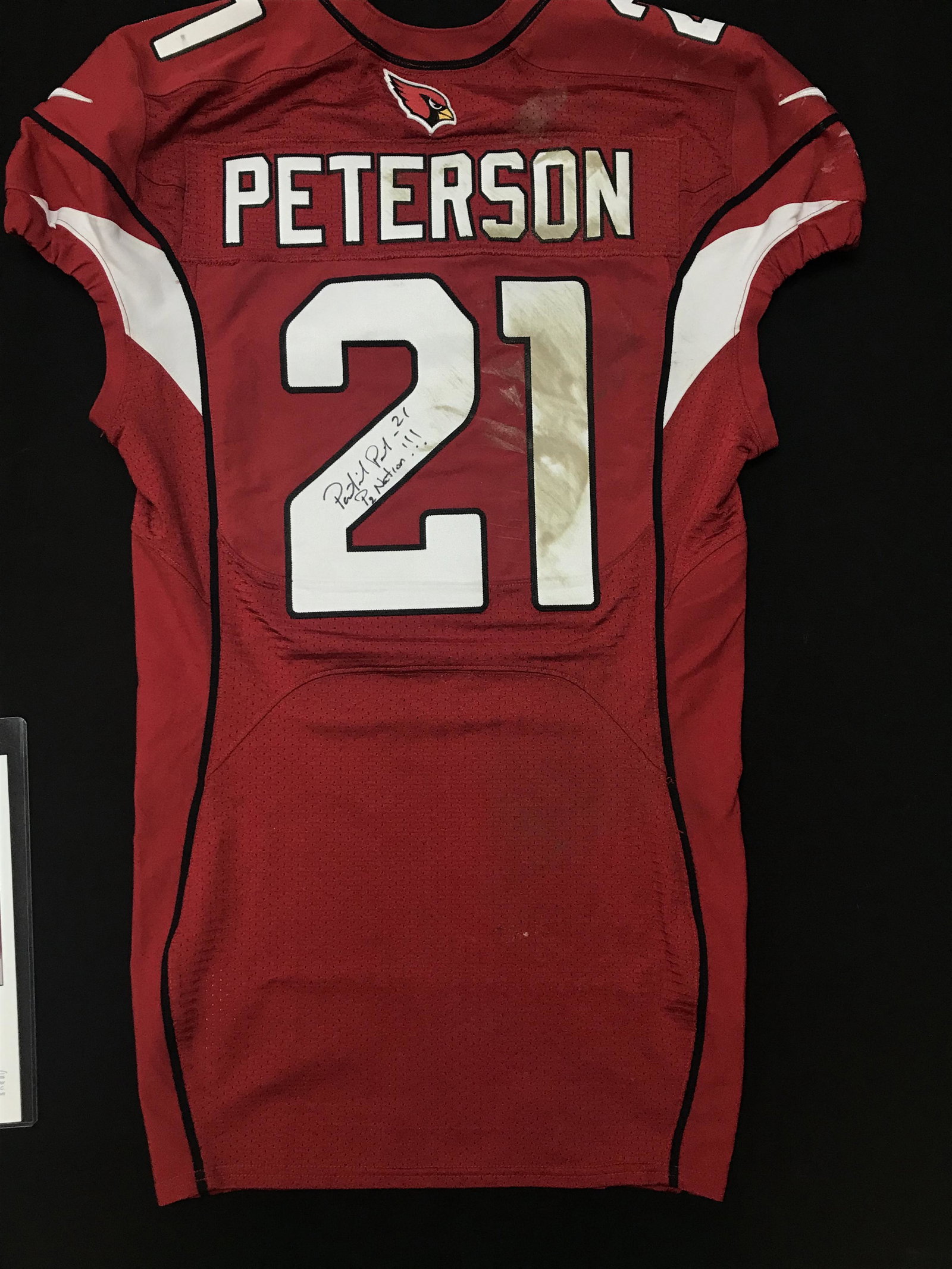 *FEATURE ITEM* PATRICK PETERSON MULTI SIGNED ROOKIE YEAR GAME USED JERSEY AND GAME USED GLOVES (SGC) (1 of 5)