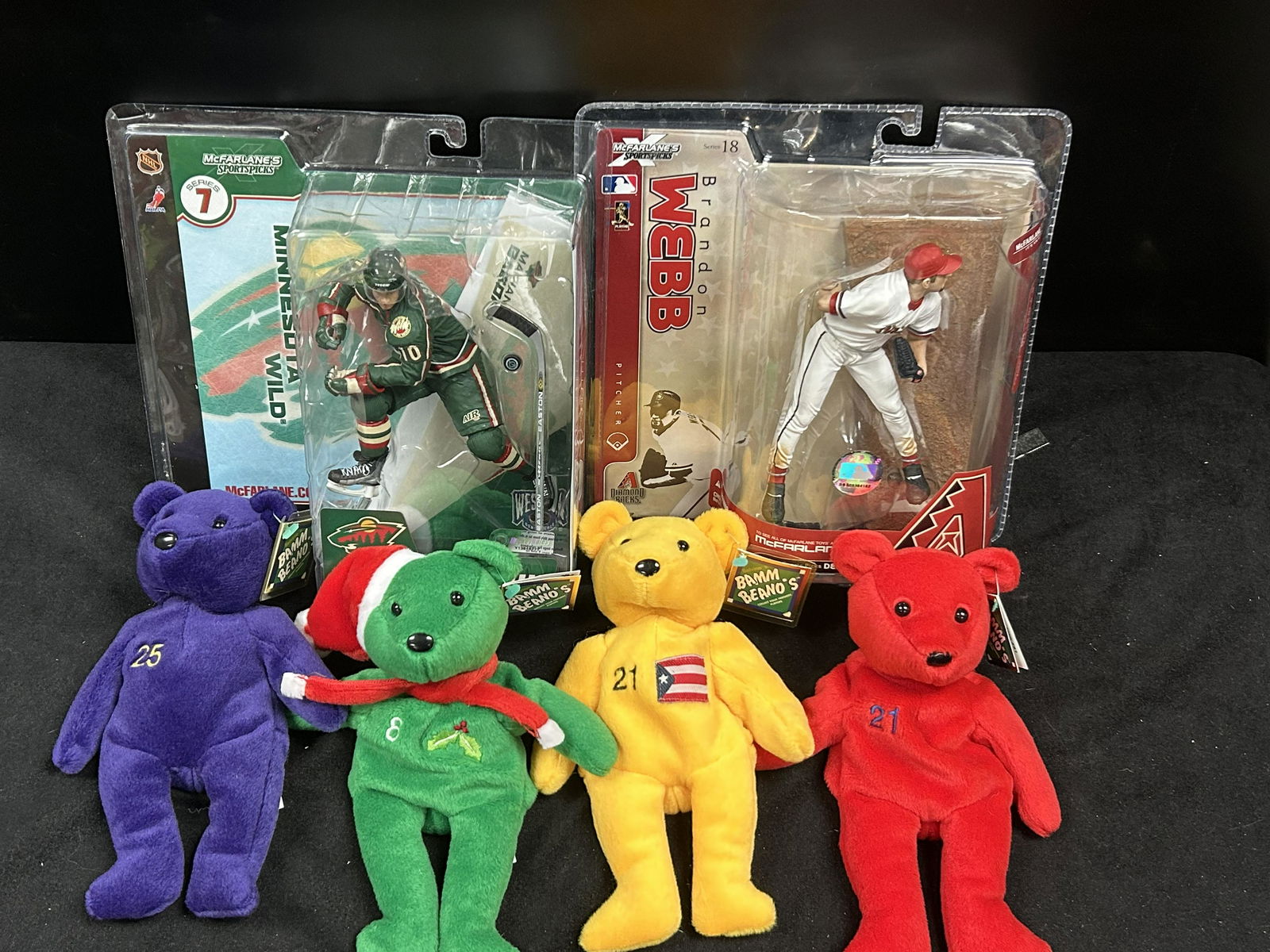 TWO NIB MCFARLANE ACTION FIGURES AND 4 BAMM'S BEANO BABIES (1 of 1)