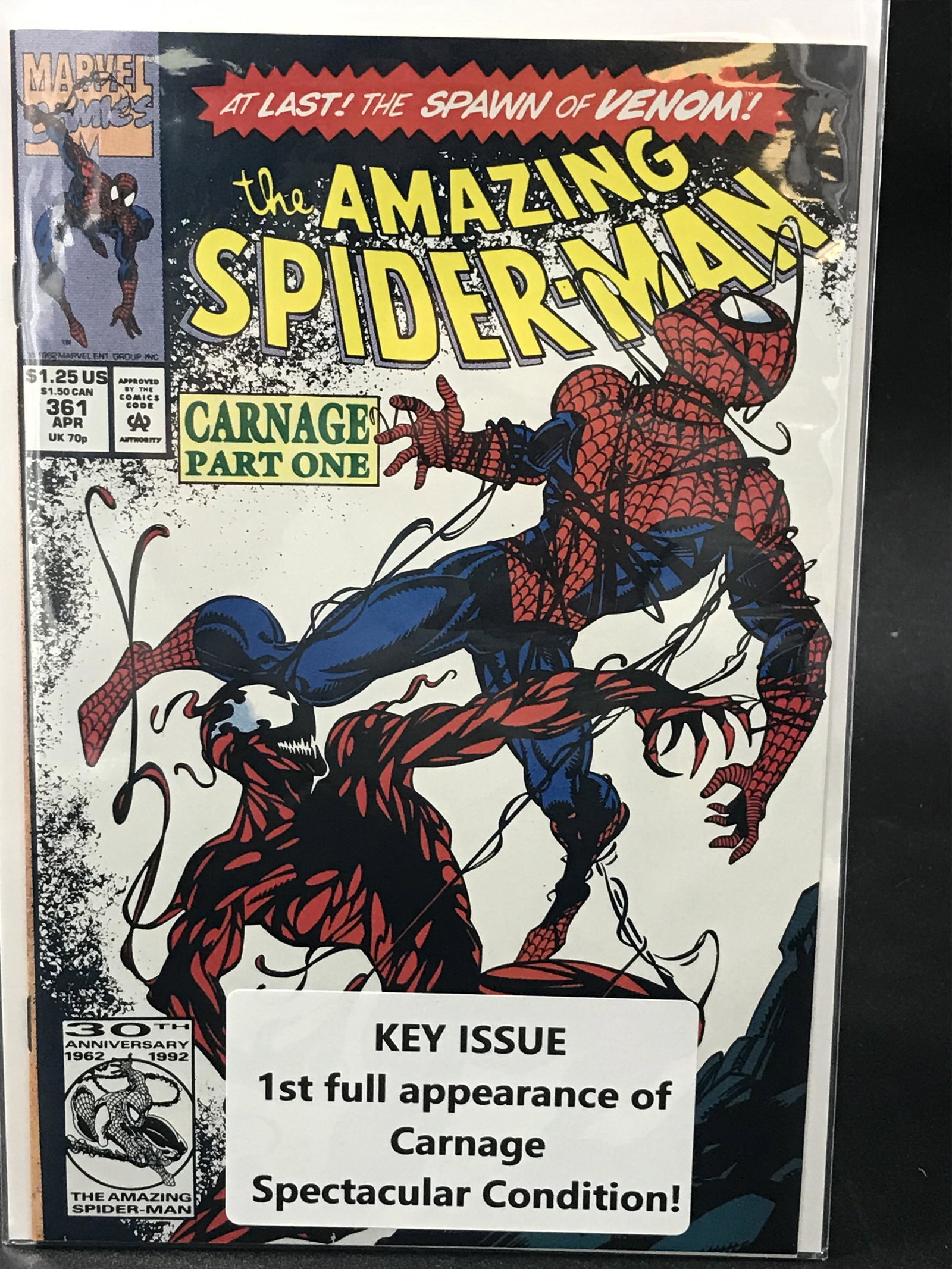 The AMAZING SPIDER-MAN #361 KEY ISSUE 1ST APP OF CARNAGE  MARVEL COMICS (1 of 1)