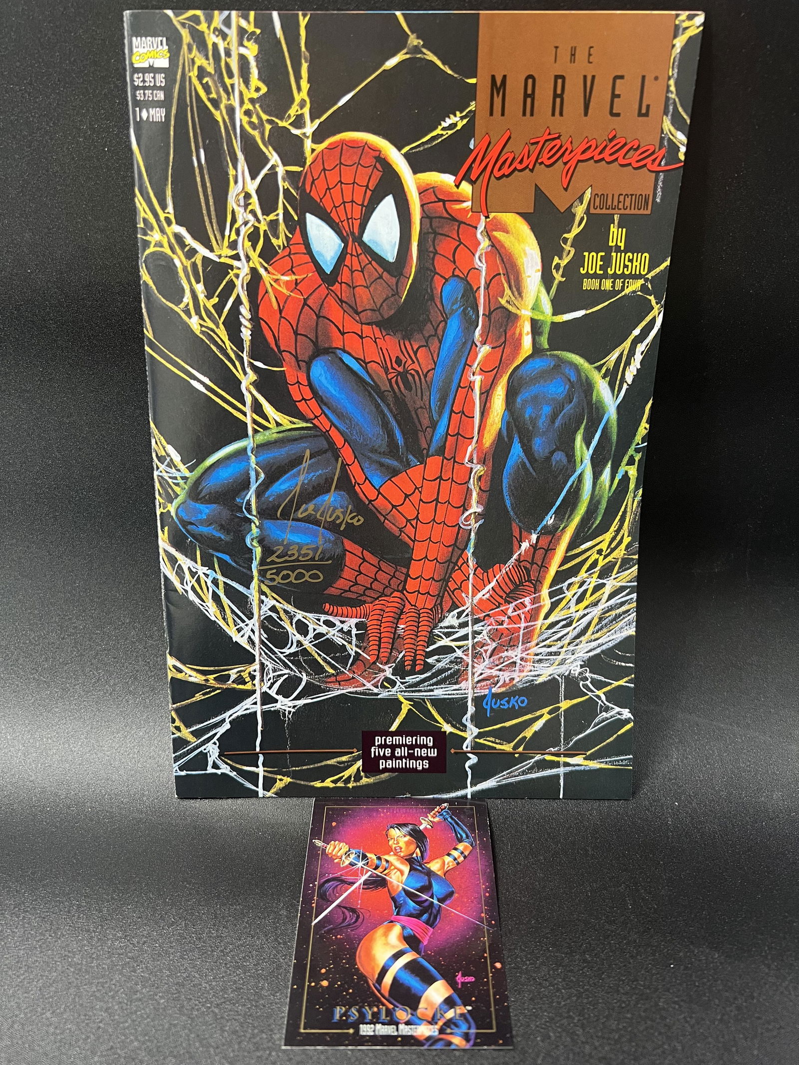 JOE JUSKO SIGNED LTD. EDITION SPIDER-MAN MARVEL MASTERPIECE NO.1 (1 of 1)