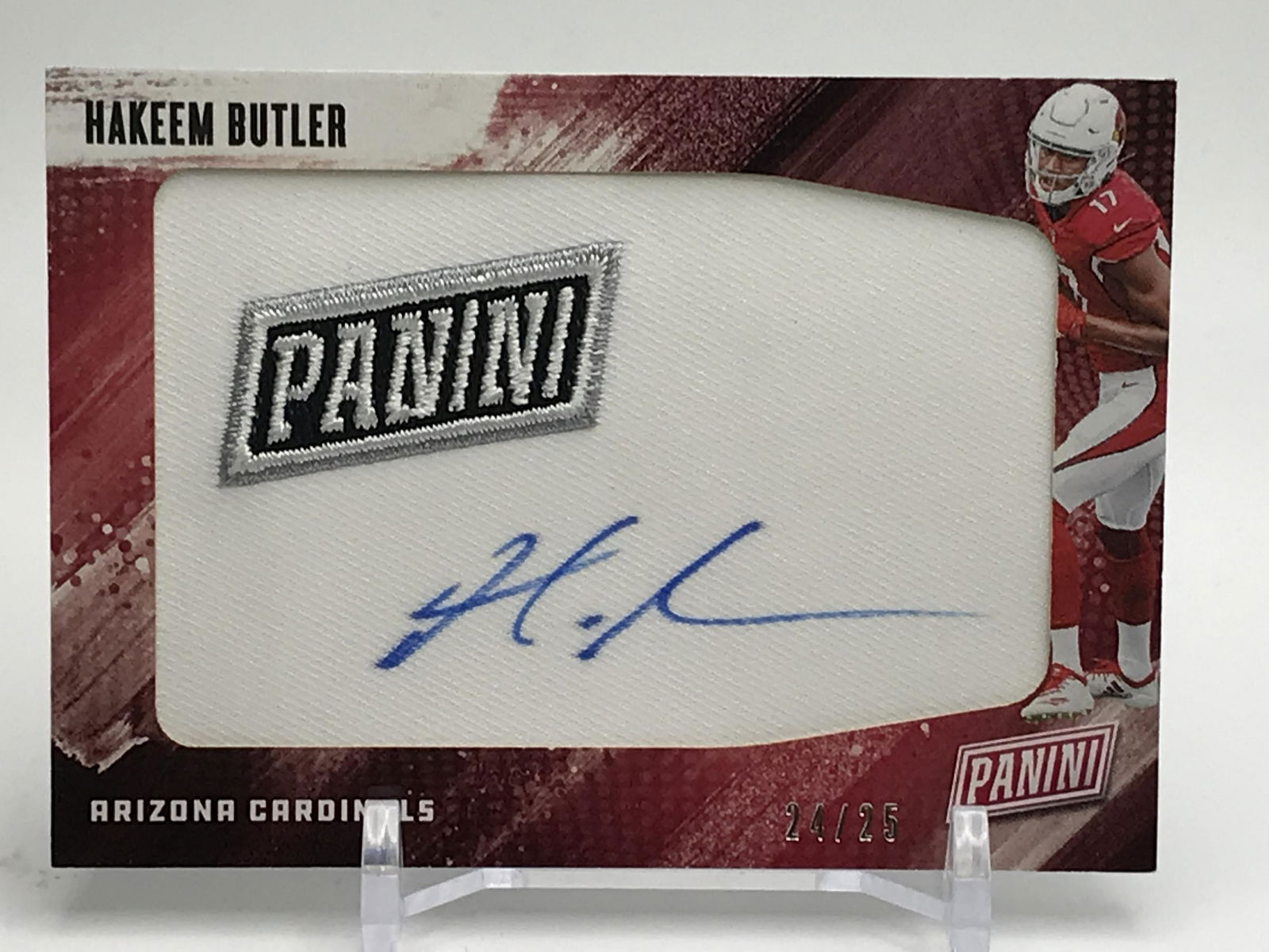 PANINI # 216  SIGNED HAKEEM BUTLER  PATCH CARD NUMBERED 24/25 (1 of 1)