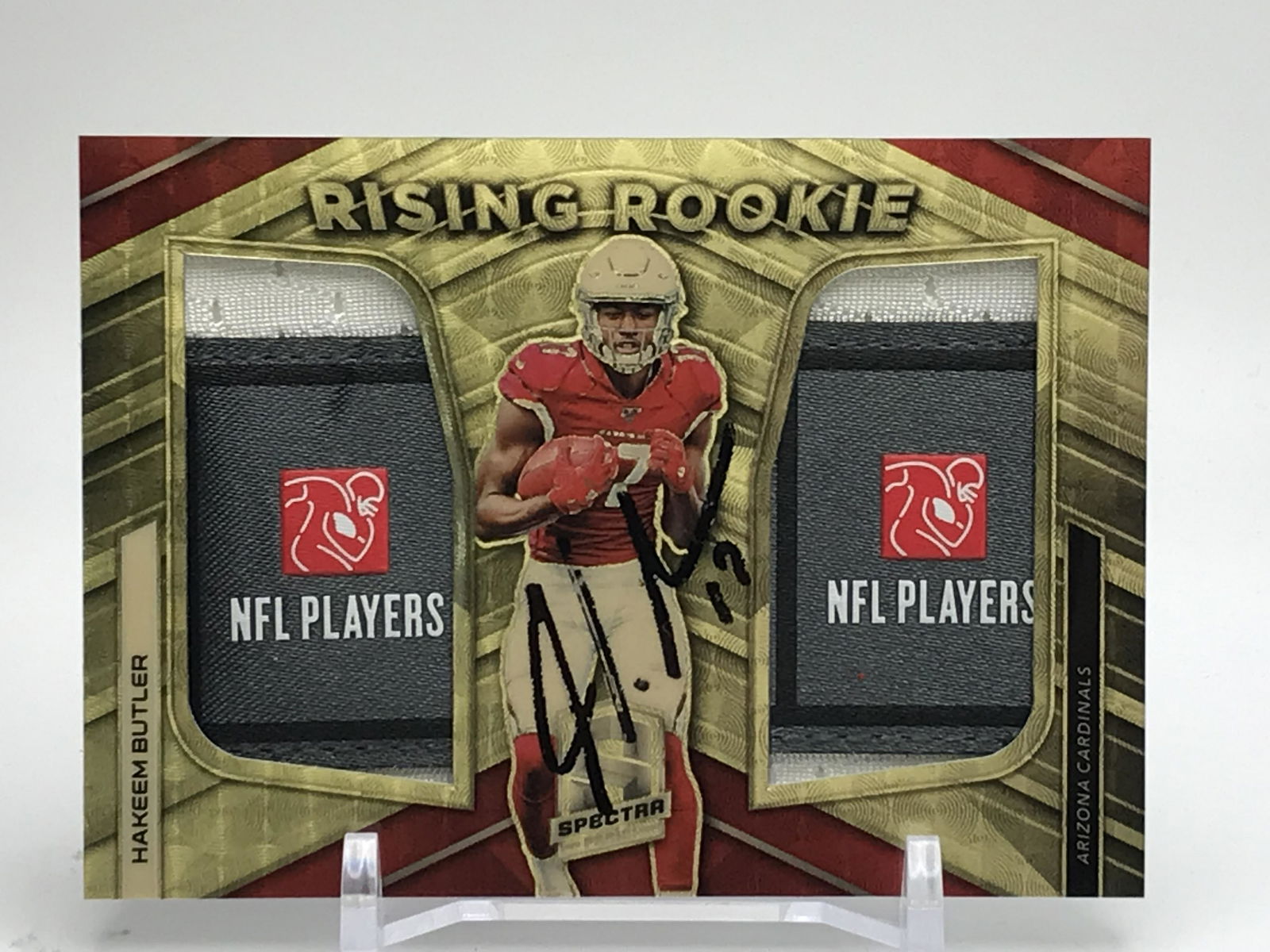 PANINI # RRM-16  SIGNED HAKEEM BUTLER  RISING ROOKIE  PATCH CARD ONE OF ONE (1 of 2)