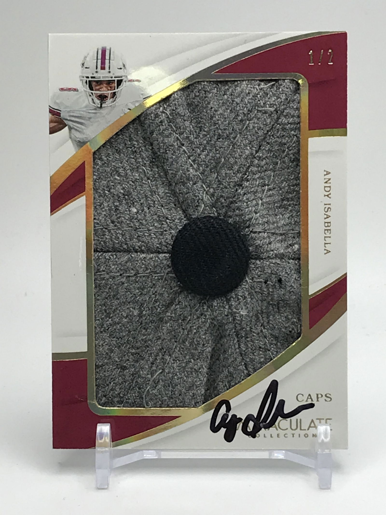 PANINI # 15  SIGNED  ANDY ISABELLA   CAPS  CARD NUMBERED 1/2 (1 of 2)