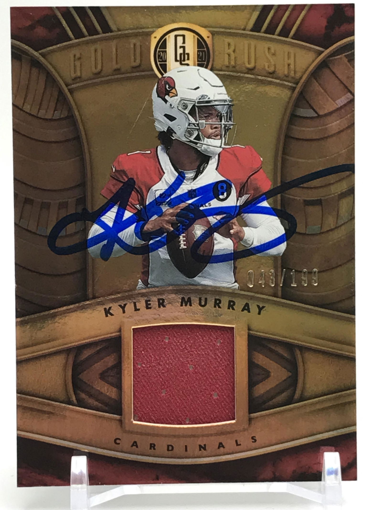 PANINI # GR-KM   SIGNED KYLER MURRAY JERSEY CARD NUMBERED 048/199 (1 of 2)