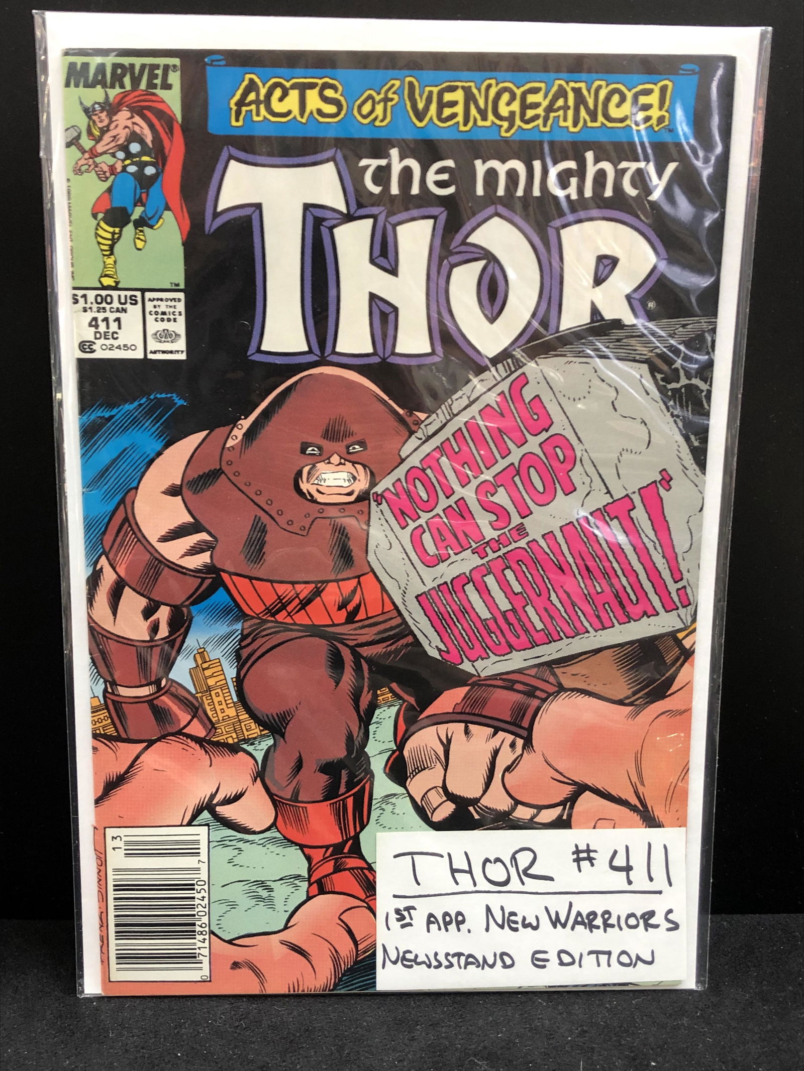 THE MIGHTY THOR # 411  1ST APP OF THE WARRIORS   MARVEL COMICS (1 of 1)