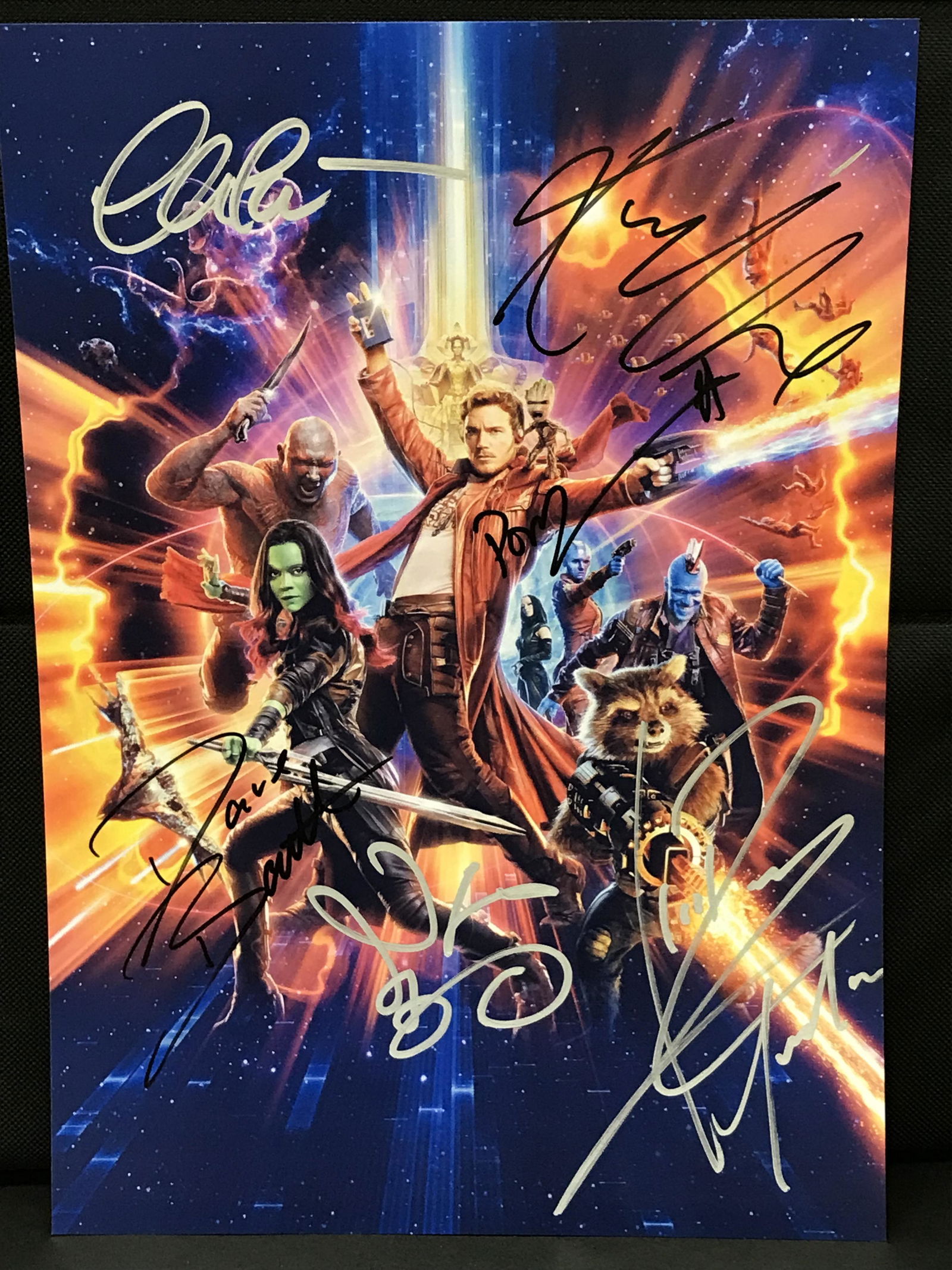 GAURDIANS OF THE GALAXY CAST SIGNED 8 X 10 (RA COA) (1 of 2)