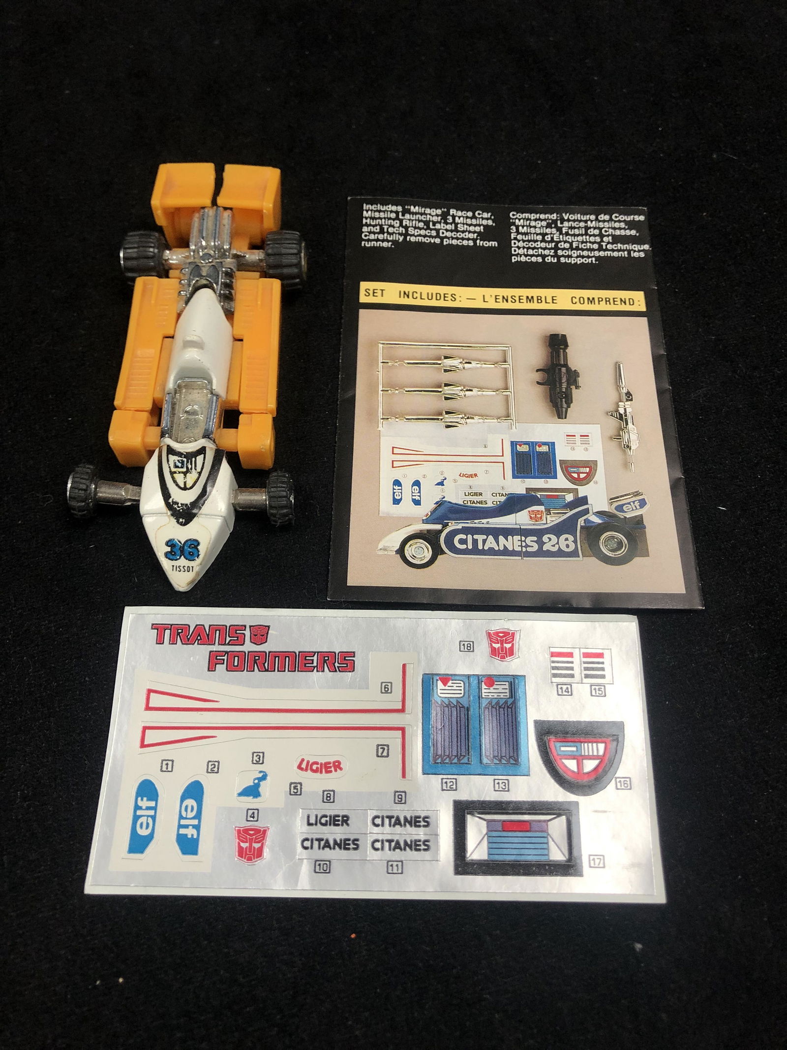 1980'S G1 TRANSFORMER MIRAGE (1 of 2)