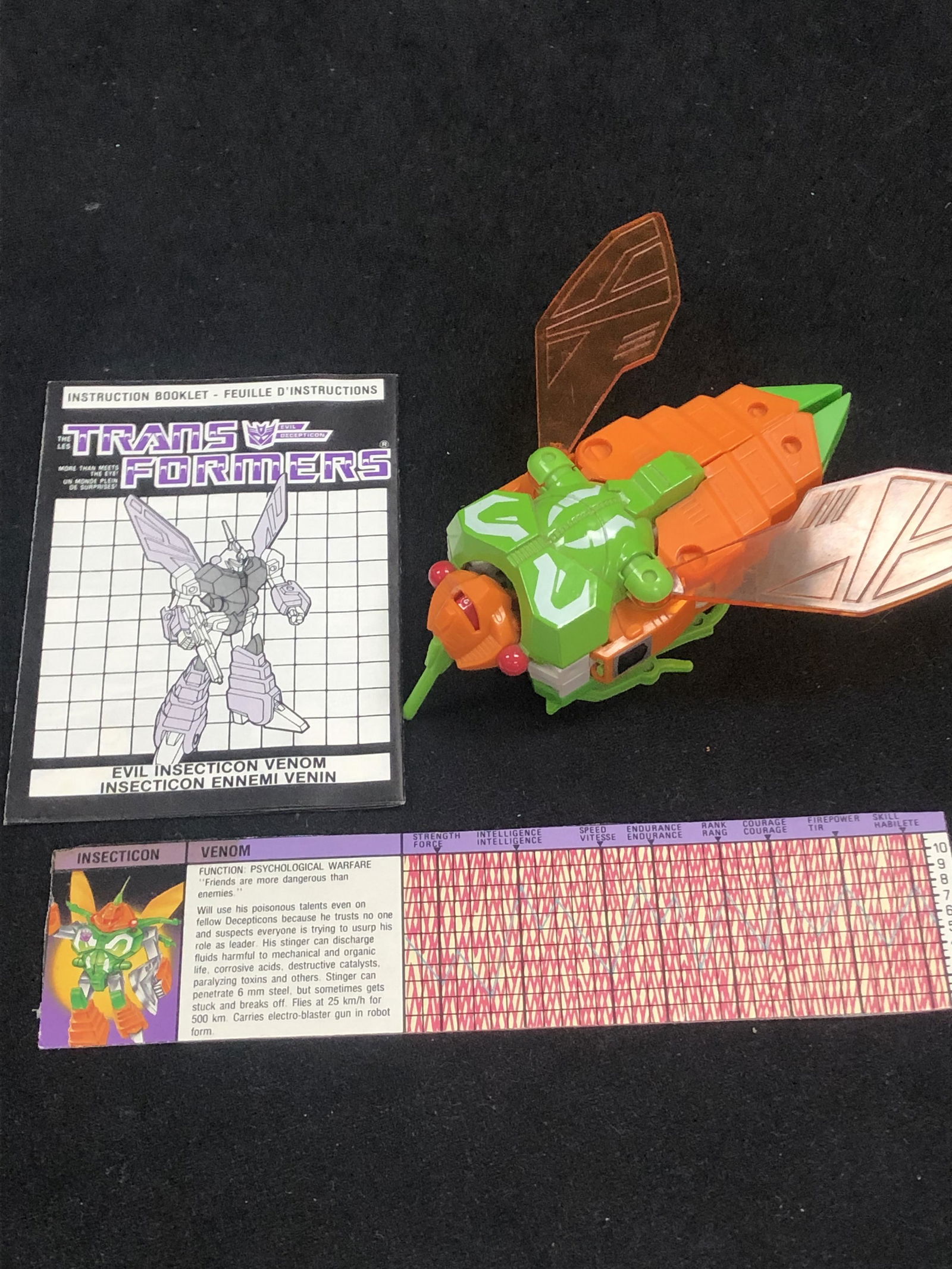 1980'S G1 TRANSFORMER VENOM (1 of 3)