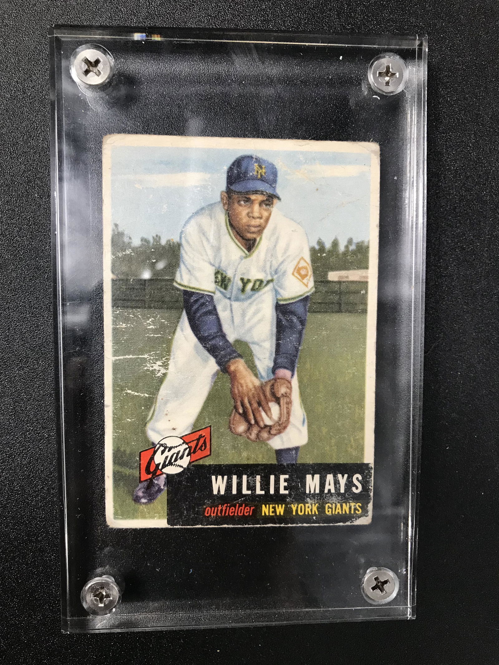 1953 TOPPS BASEBALL WILLIE MAYS BASEBALL CARD NO.244 (1 of 2)
