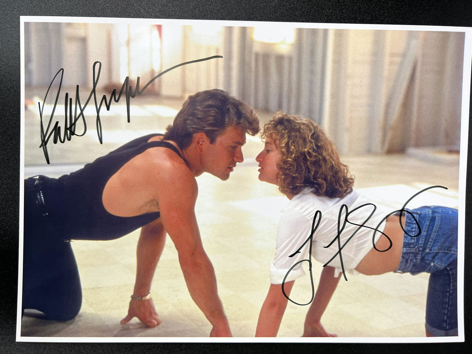 PATRICK SWAYZE AND JENNIFER GREY DUEL SIGNED 8 X 10 (RA COA) (1 of 2)
