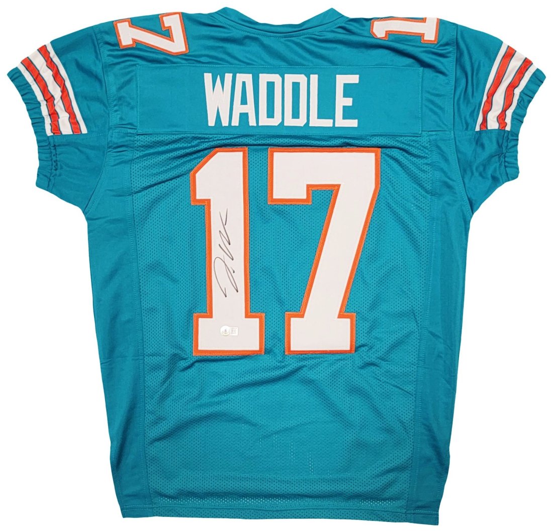 JALEN WADDLE SIGNED MIAMI DOLPHINS FOOTBALL JERSEY BECKETT COA) (1 of 4)