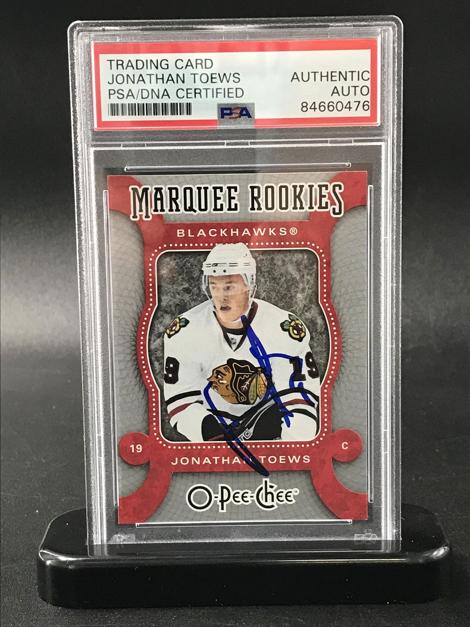 JONATHAN TOEWS AUTOGRAPHED ROOKIE CARD PSA/DNA CERTIFIED (1 of 2)