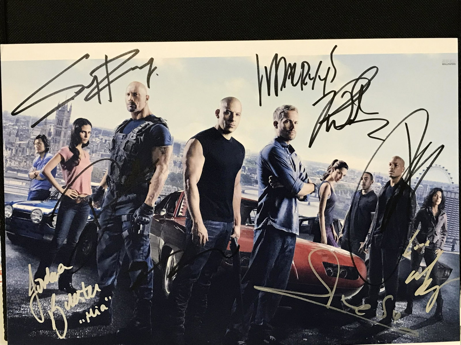 THE FAST AND FURIOUS CAST SIGNED 8 X 10 (RA COA): THE FAST AND FURIOUS CAST SIGNED 8 X 10 (RA COA)