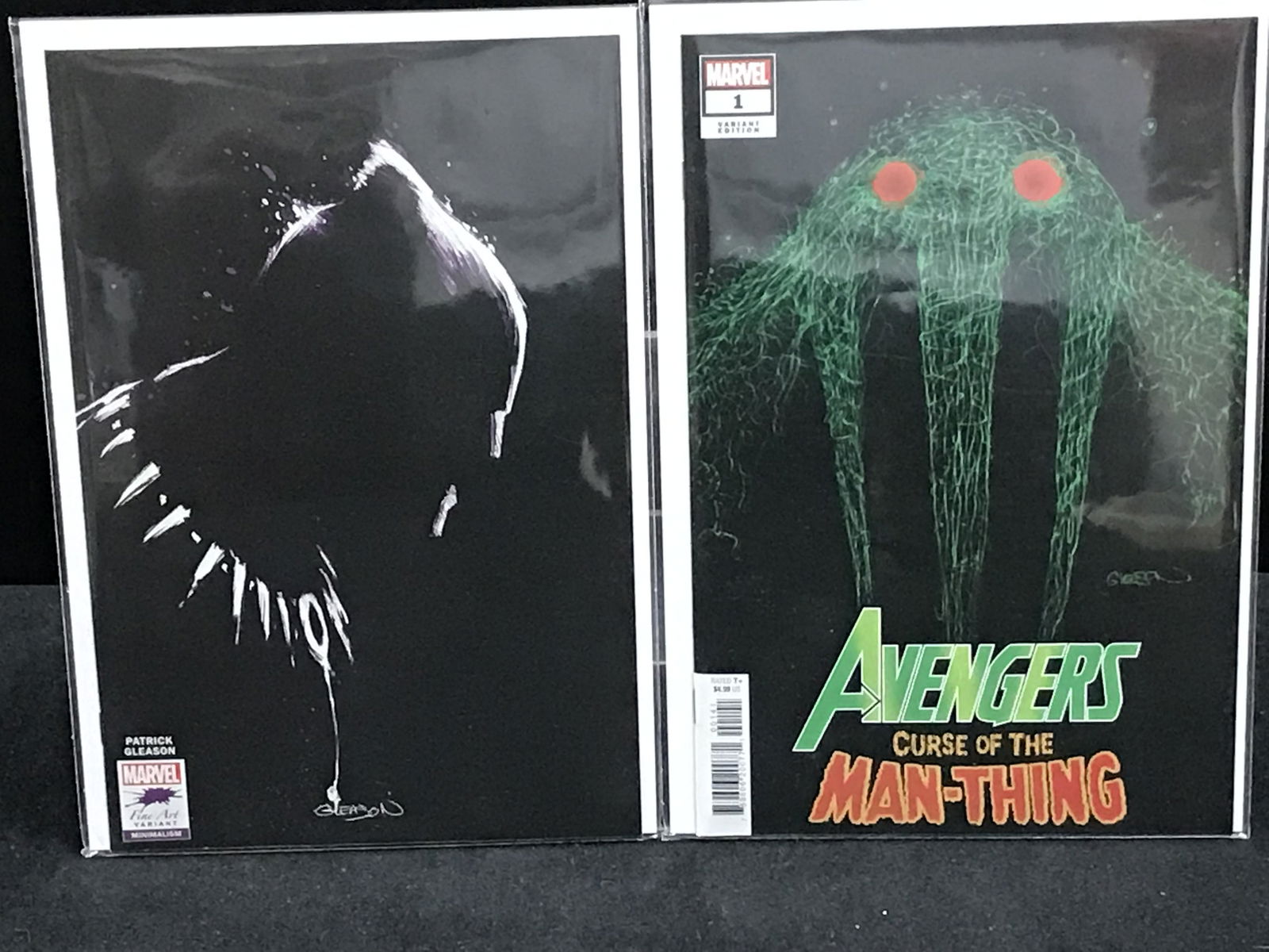 BLACK PANTHER FINE ART VARIANT AND AVENGERS CURSE OF THE MAN-THING #1 (MARVEL COMICS) (1 of 1)