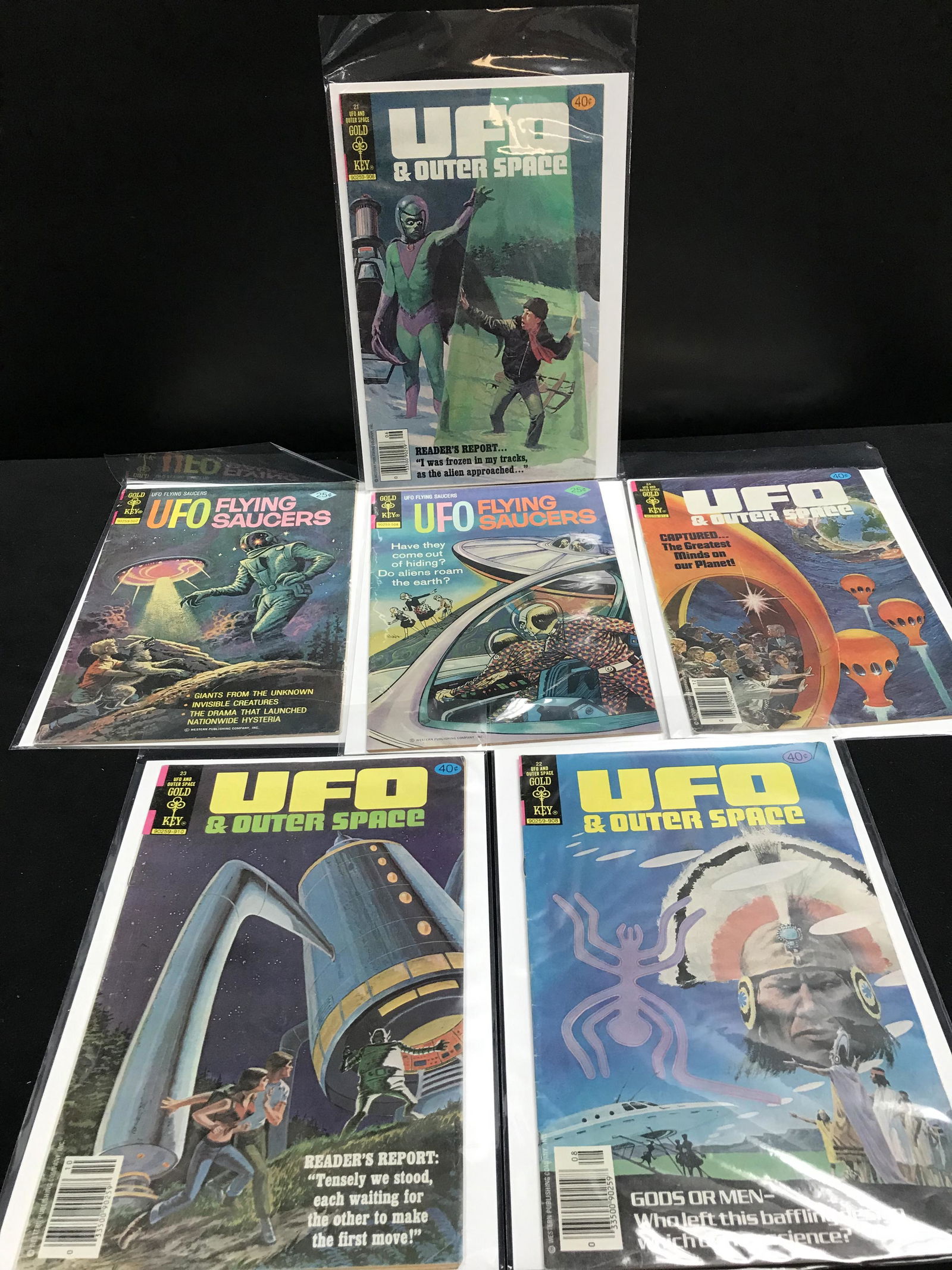 VINTAGE UFO FLYING SAUCERS GOLD KEY COMICS X 6 (1 of 1)