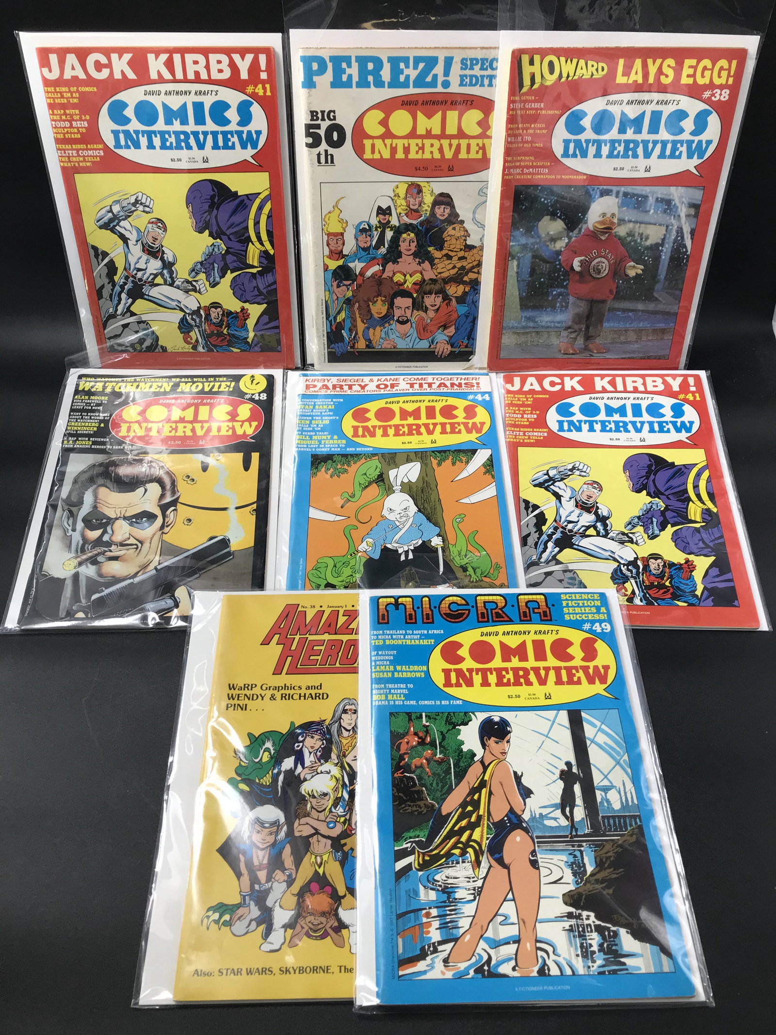 DAVID ANTHONY KRAFTS COMICS INTERVIEW LOT: DAVID ANTHONY KRAFTS COMICS INTERVIEW LOT