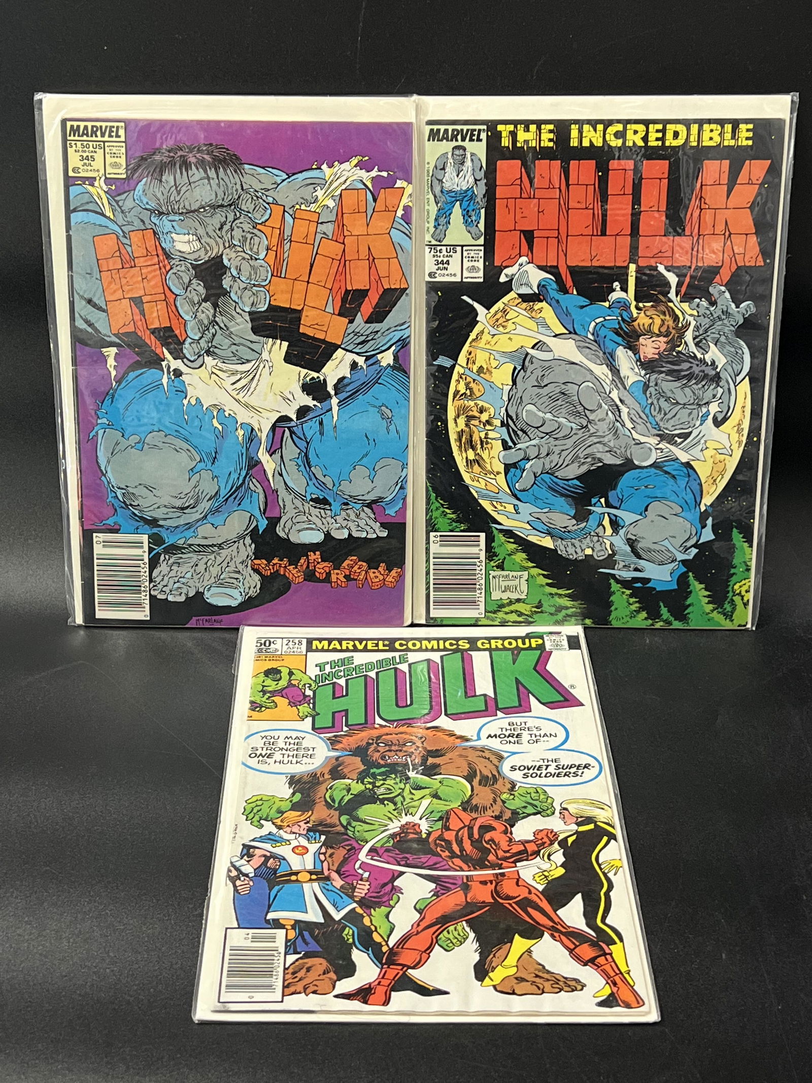 THE INCREDIBLE HULK MARVEL COMICS X 3 (1 of 1)