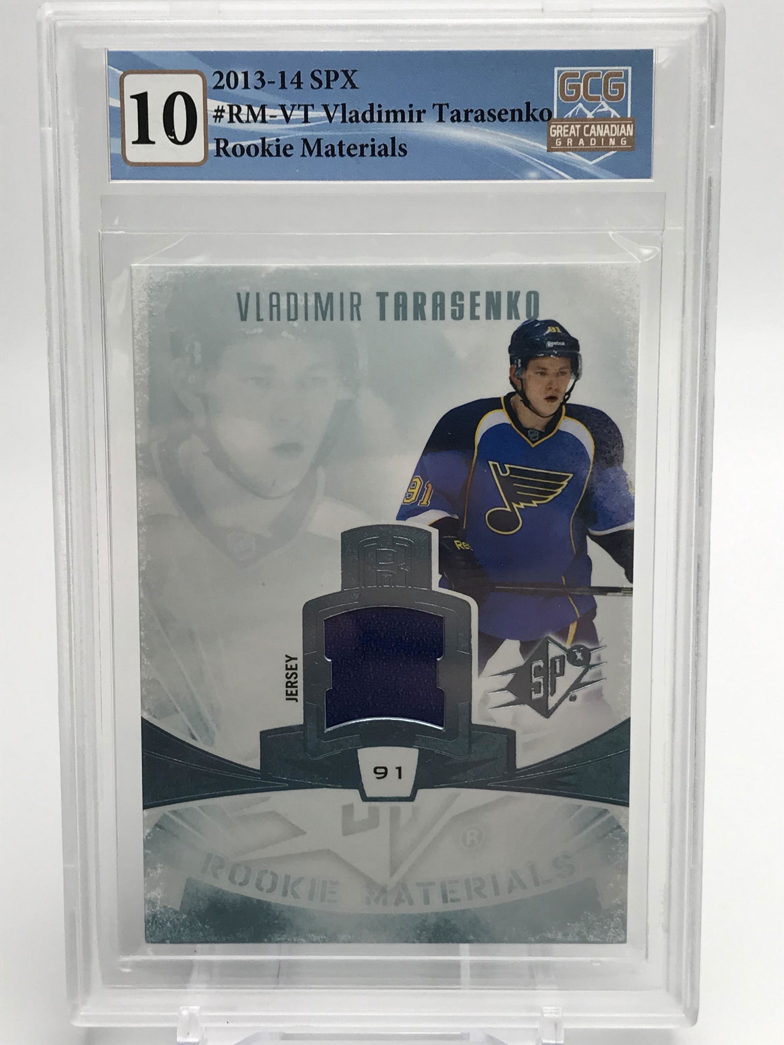 GRADED VLADIMIR TARASENKO ROOKIE JERSEY CARD (GCG 10) (1 of 2)