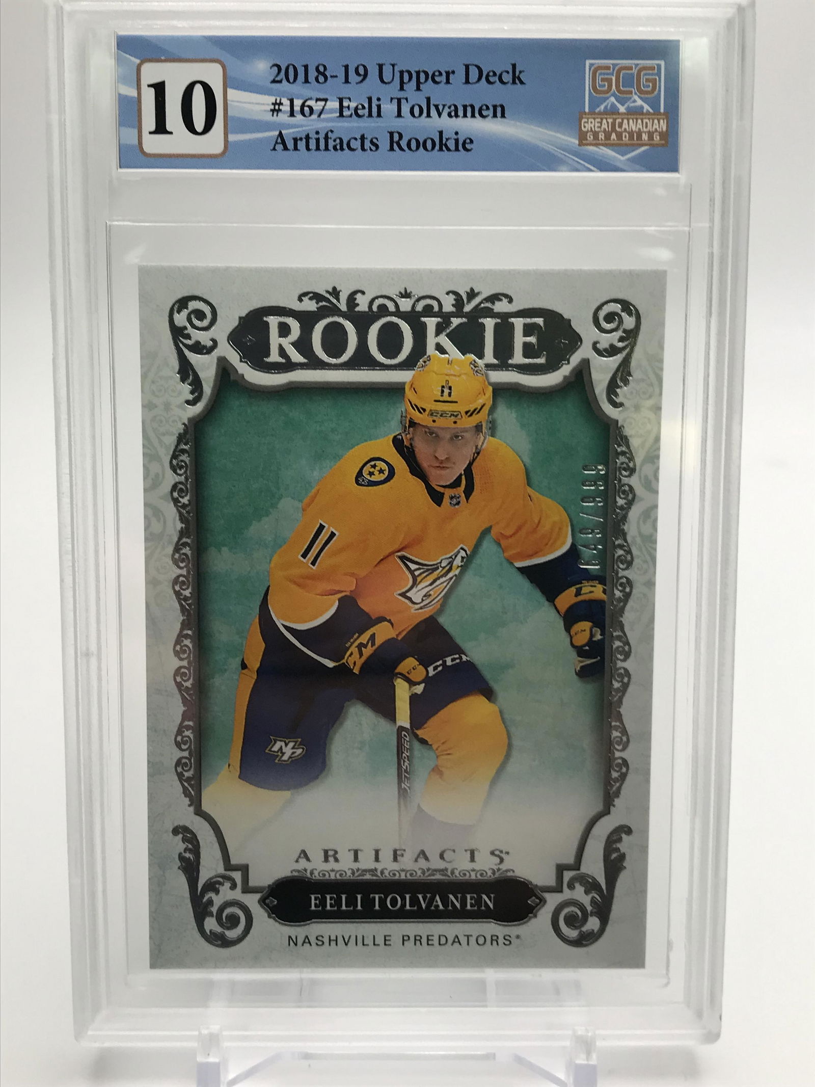 GRADED EELI TOLVANEN ROOKIE CARD (GCG 10) (1 of 2)