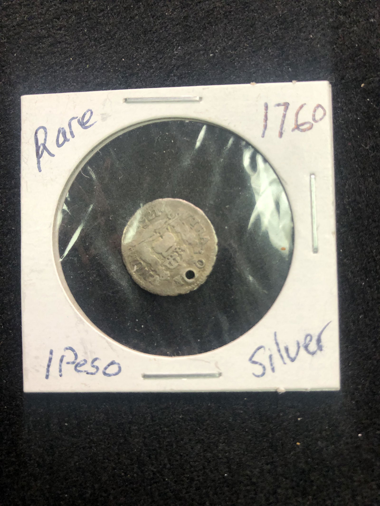 RARE 1760 MEXICO SILVER 1 PESO (1 of 2)