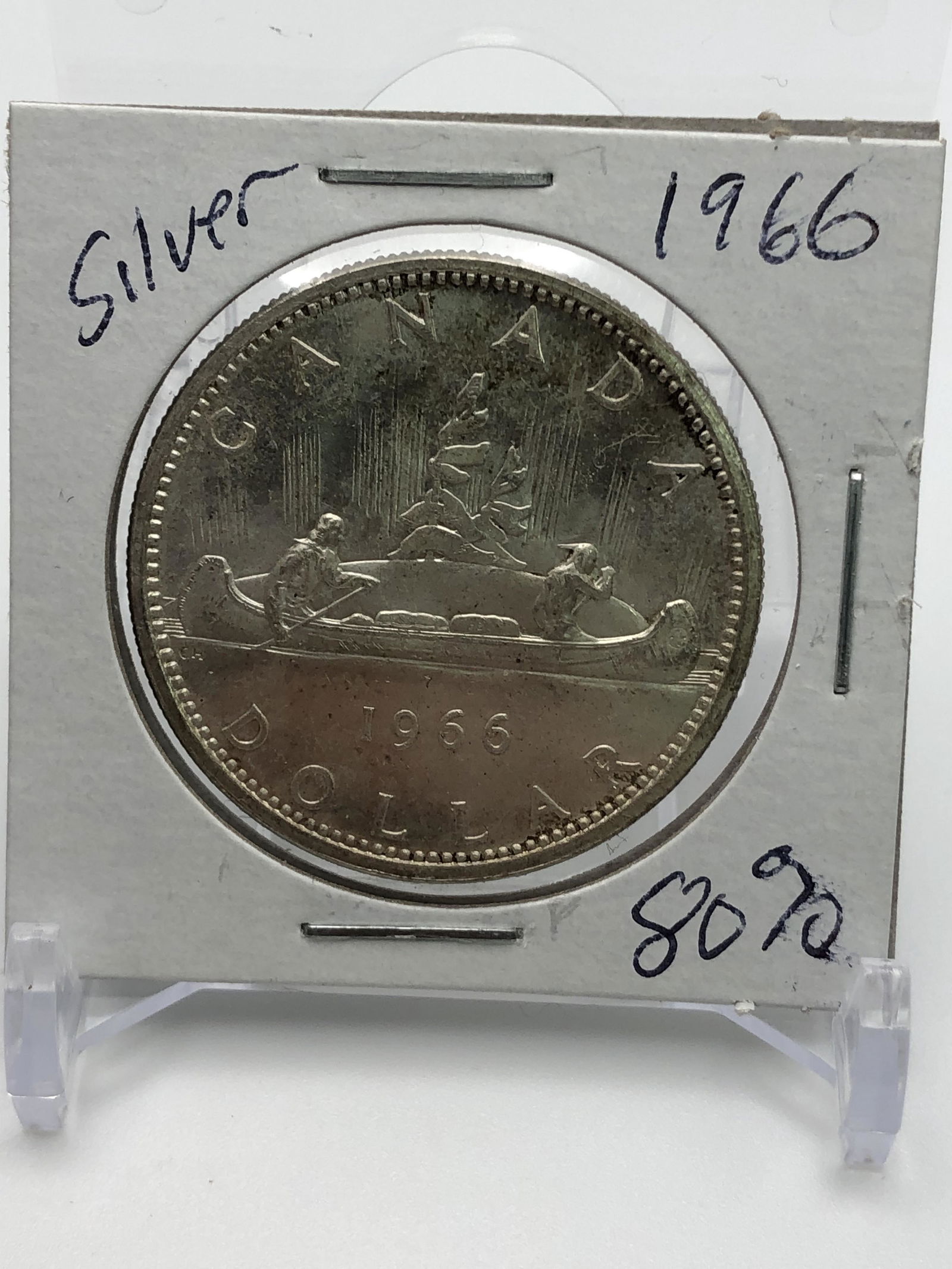 1966 CANADIAN SILVER DOLLAR .800 SILVER (1 of 2)