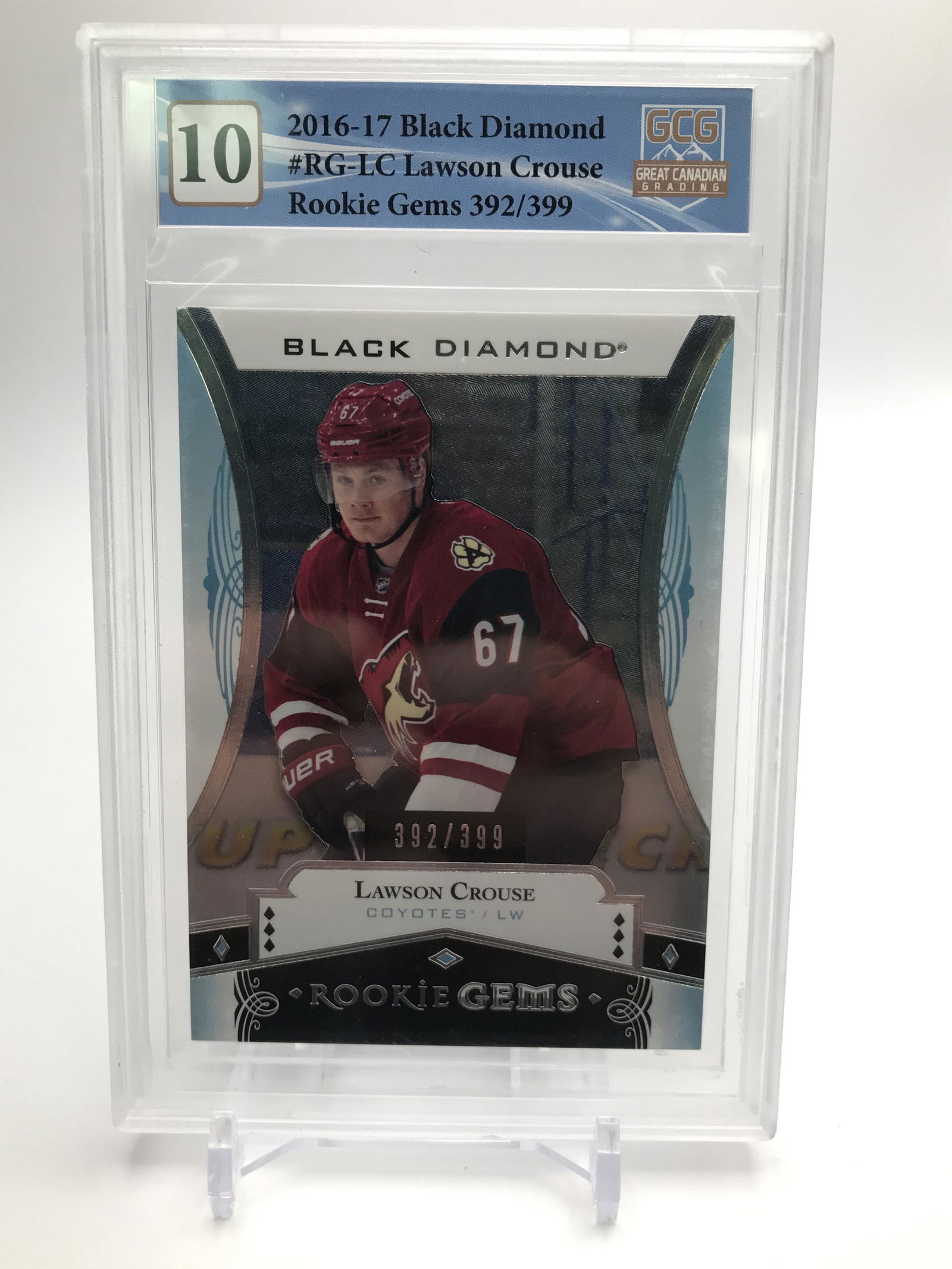 2016-17 UPER DECK BLACK DIAMOND LAWSON CROUSE ROOKIE GEMS 392/399 (GCG 10) (1 of 2)