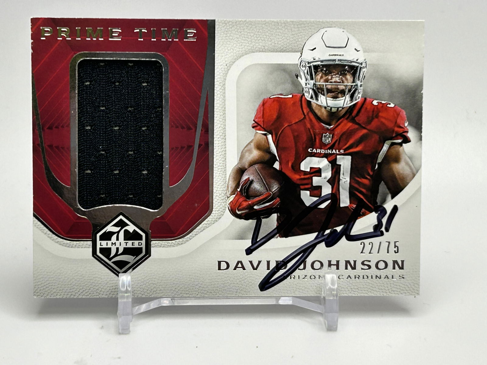 2018 PANINI LIMITED DAVID JOHNSON RPA 22/75: 2018 PANINI LIMITED DAVID JOHNSON RPA 22/75