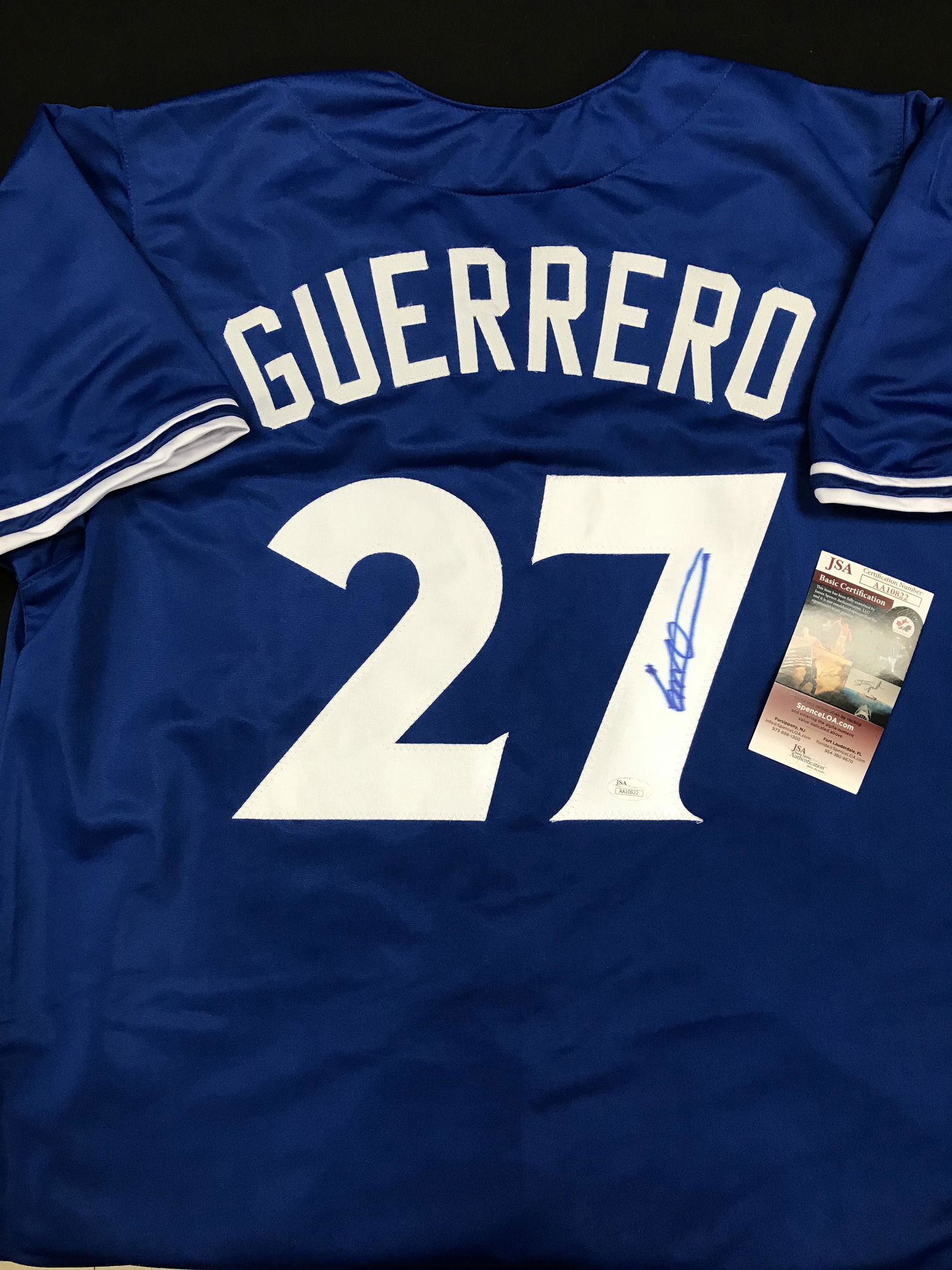 VLADIMIR GUERRERO JR. SIGNED BASEBALL JERSEY (JSA COA) (1 of 3)